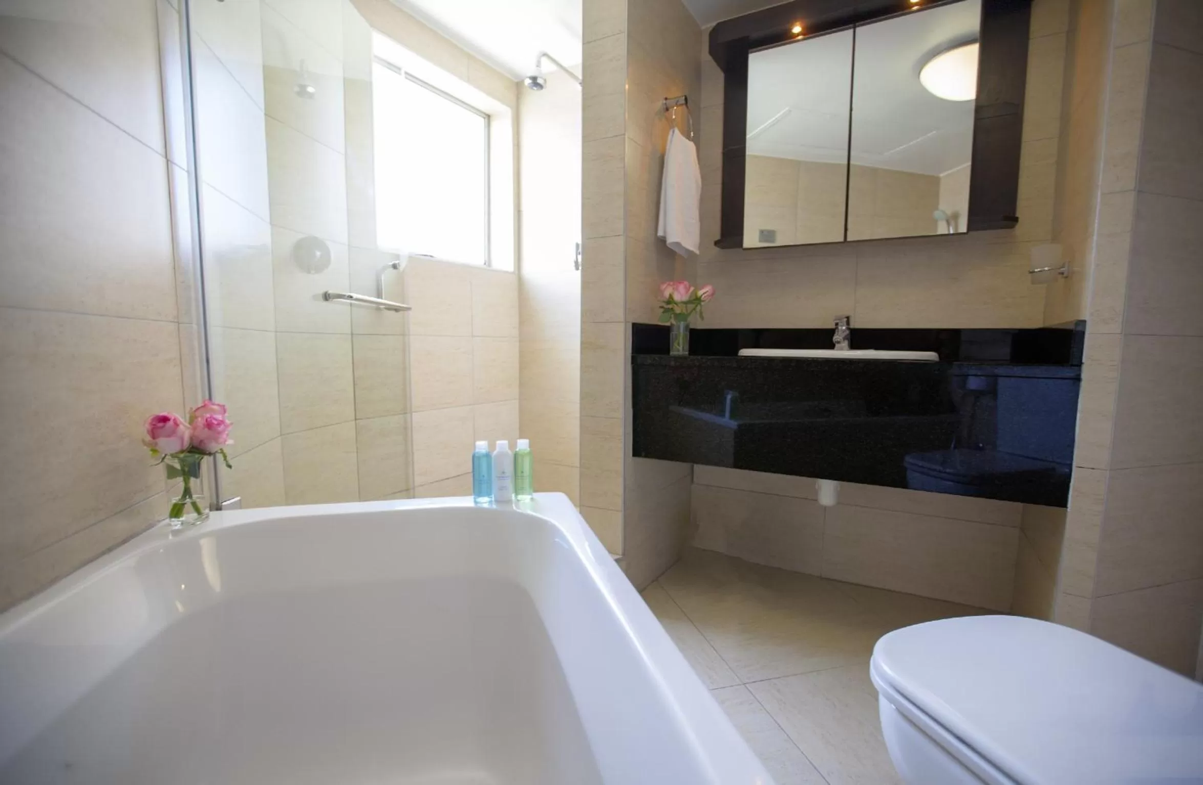 Shower in First Group The Palace All-Suite