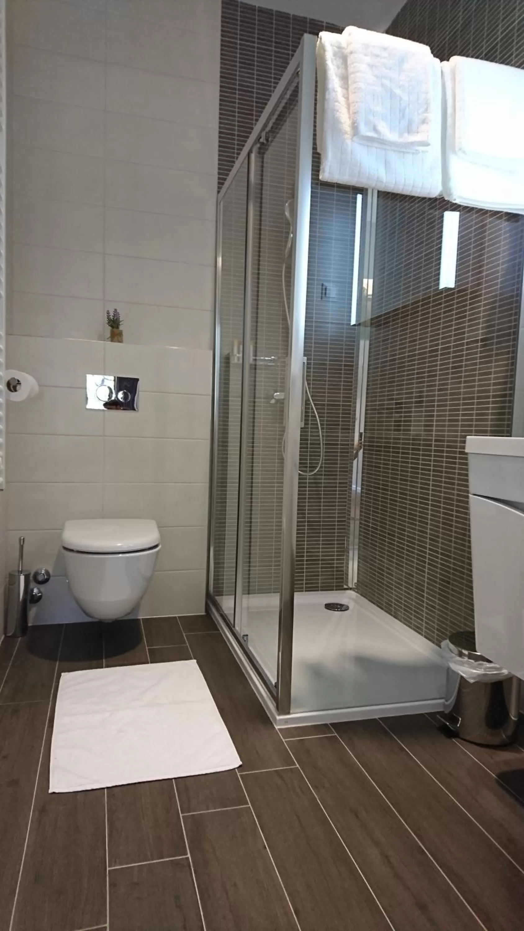 Shower, Bathroom in B&B Schlosser