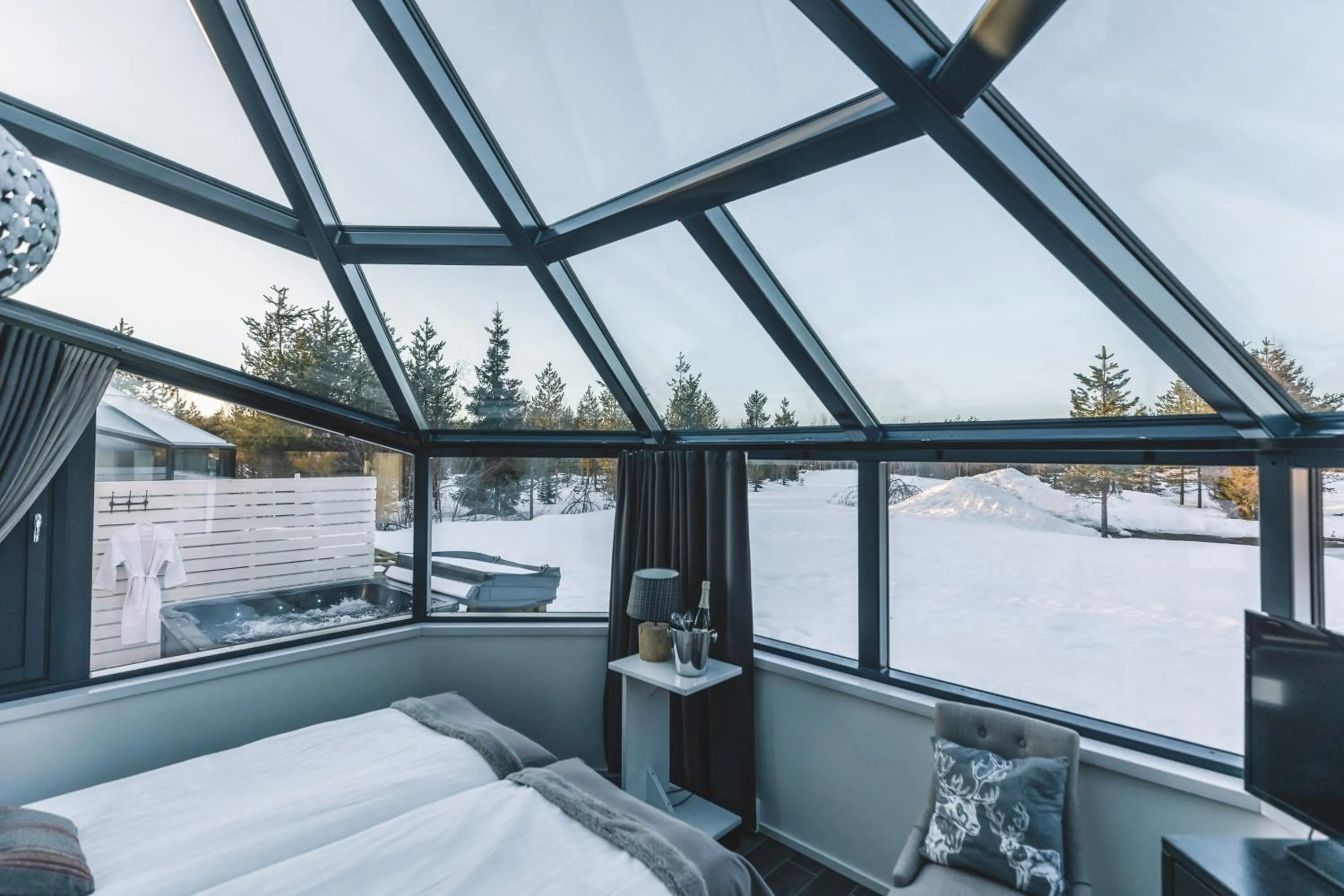 Photo of the whole room, Bed in Santa's Igloos Arctic Circle