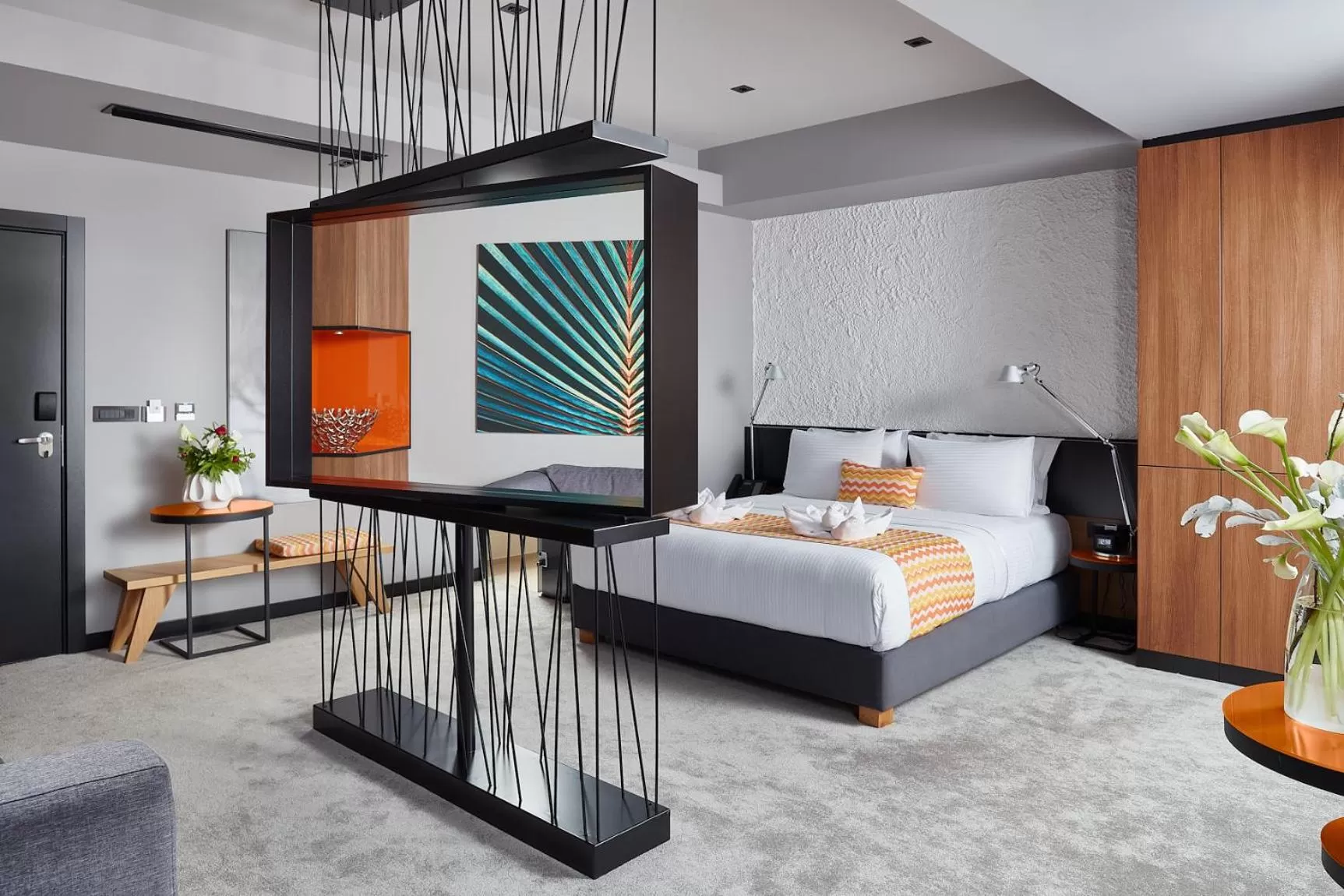 Bed in Panoramika Design Hotel