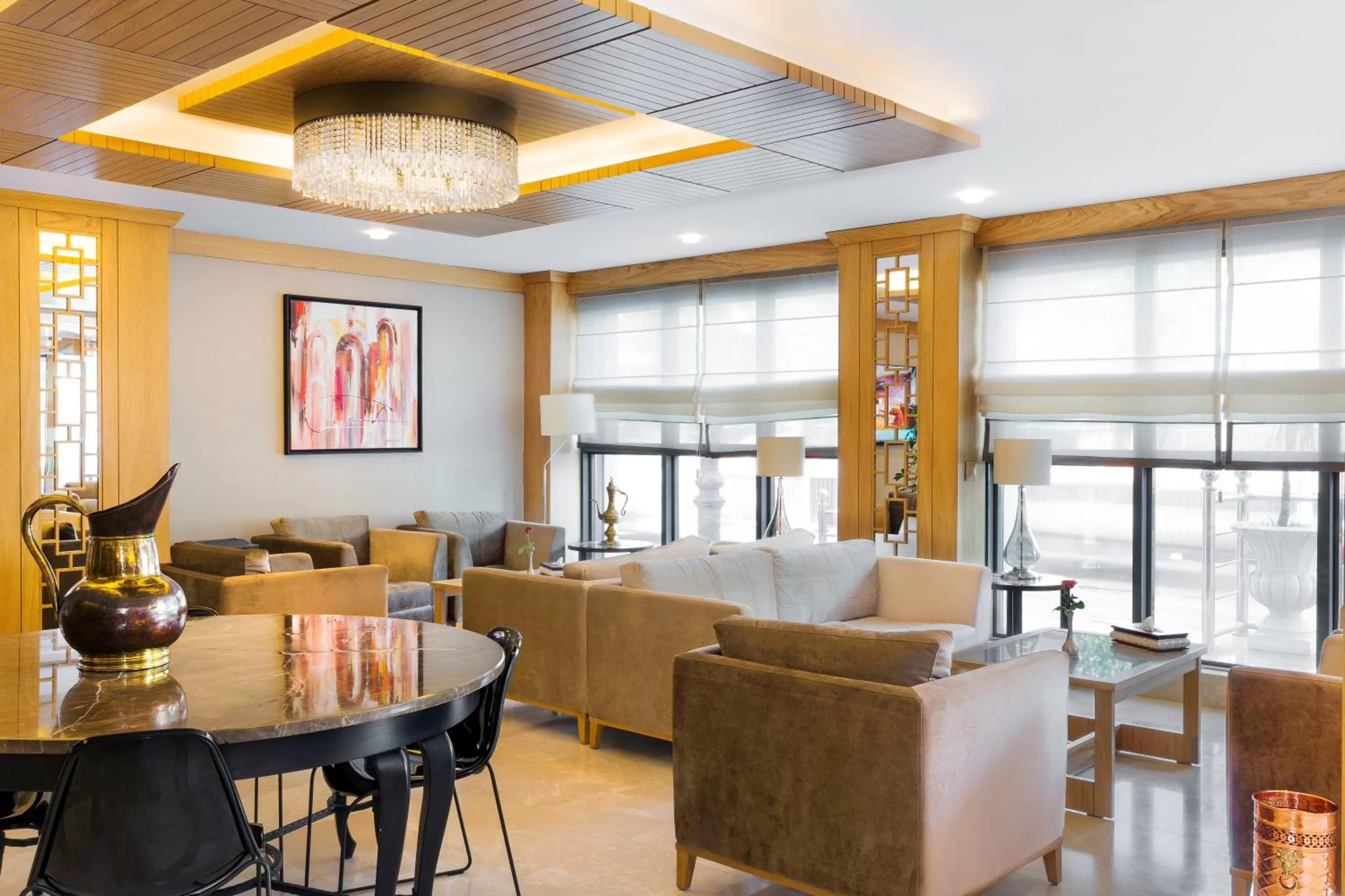 Lobby or reception, Restaurant/Places to Eat in Hotel Setif Plus