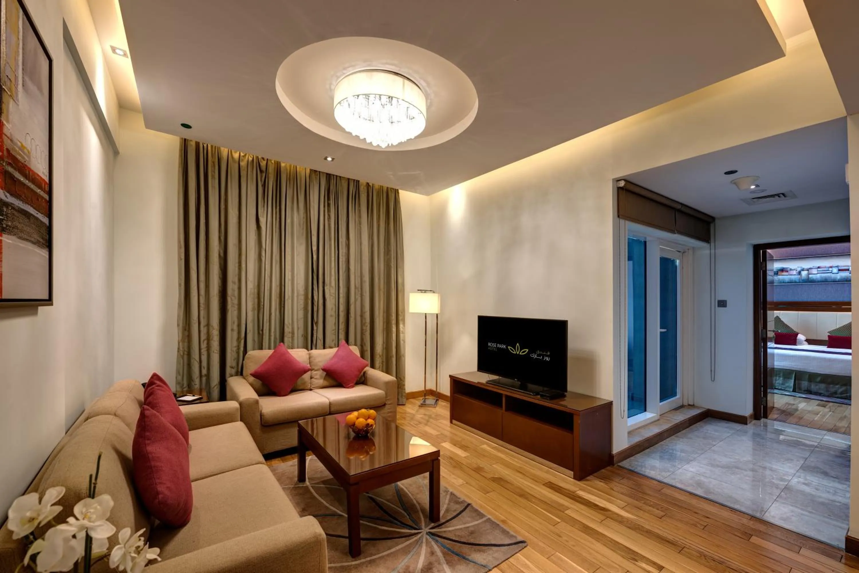 Living room in Rose Park Hotel - Al Barsha, Opposite Metro Station