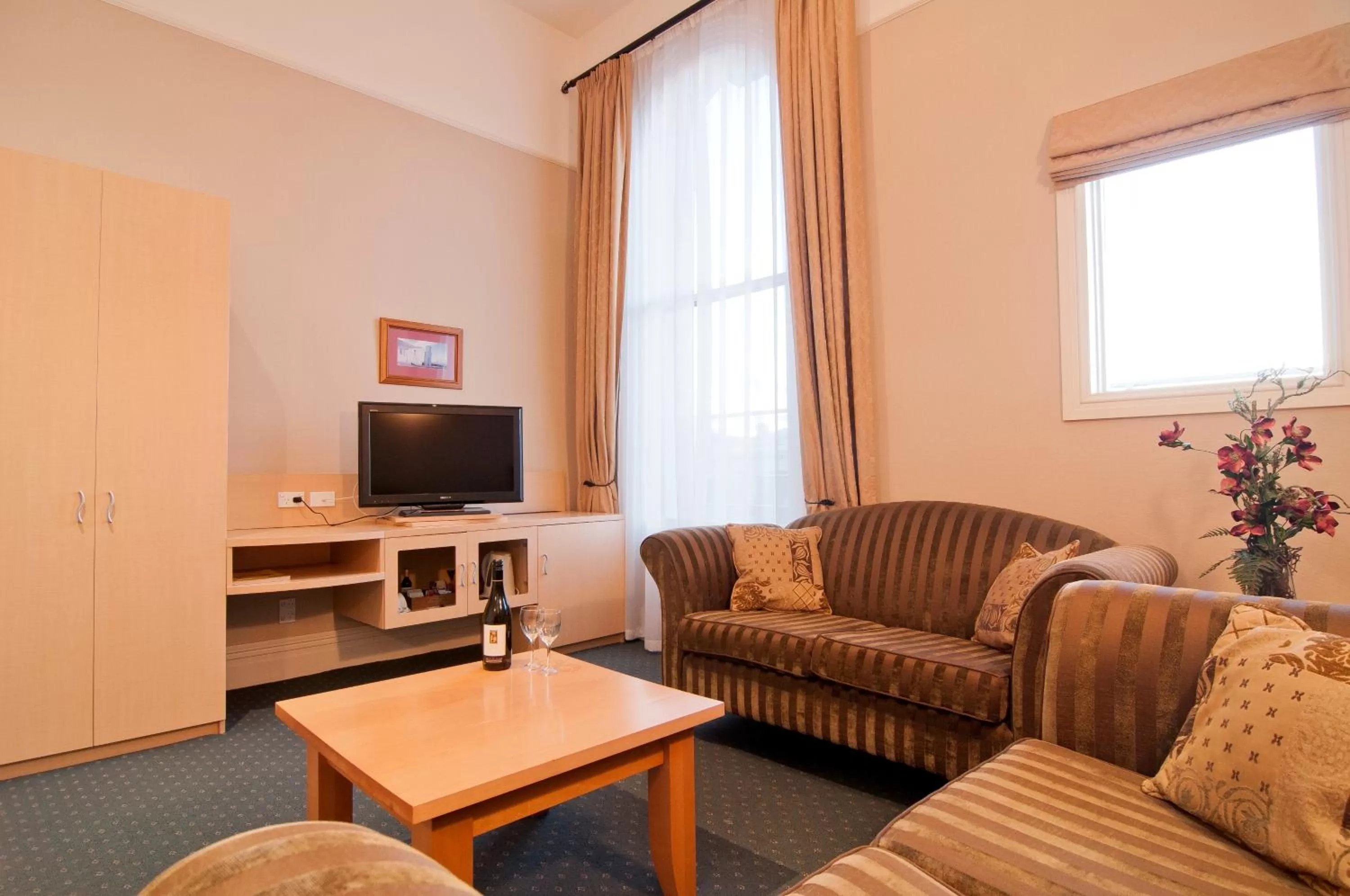 Seating area in Brydone Hotel Oamaru