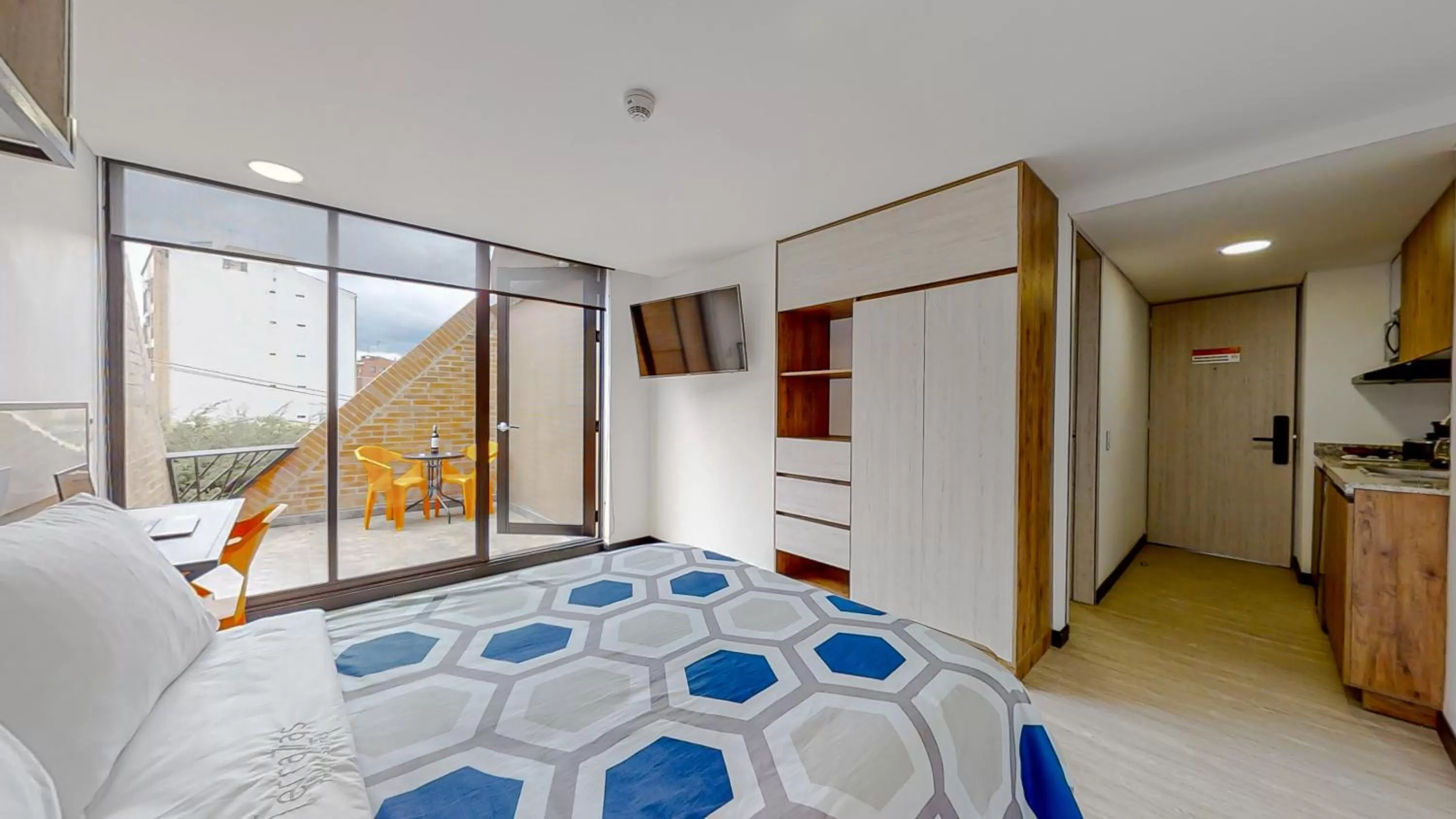 Seating area, Bed in Terrazas