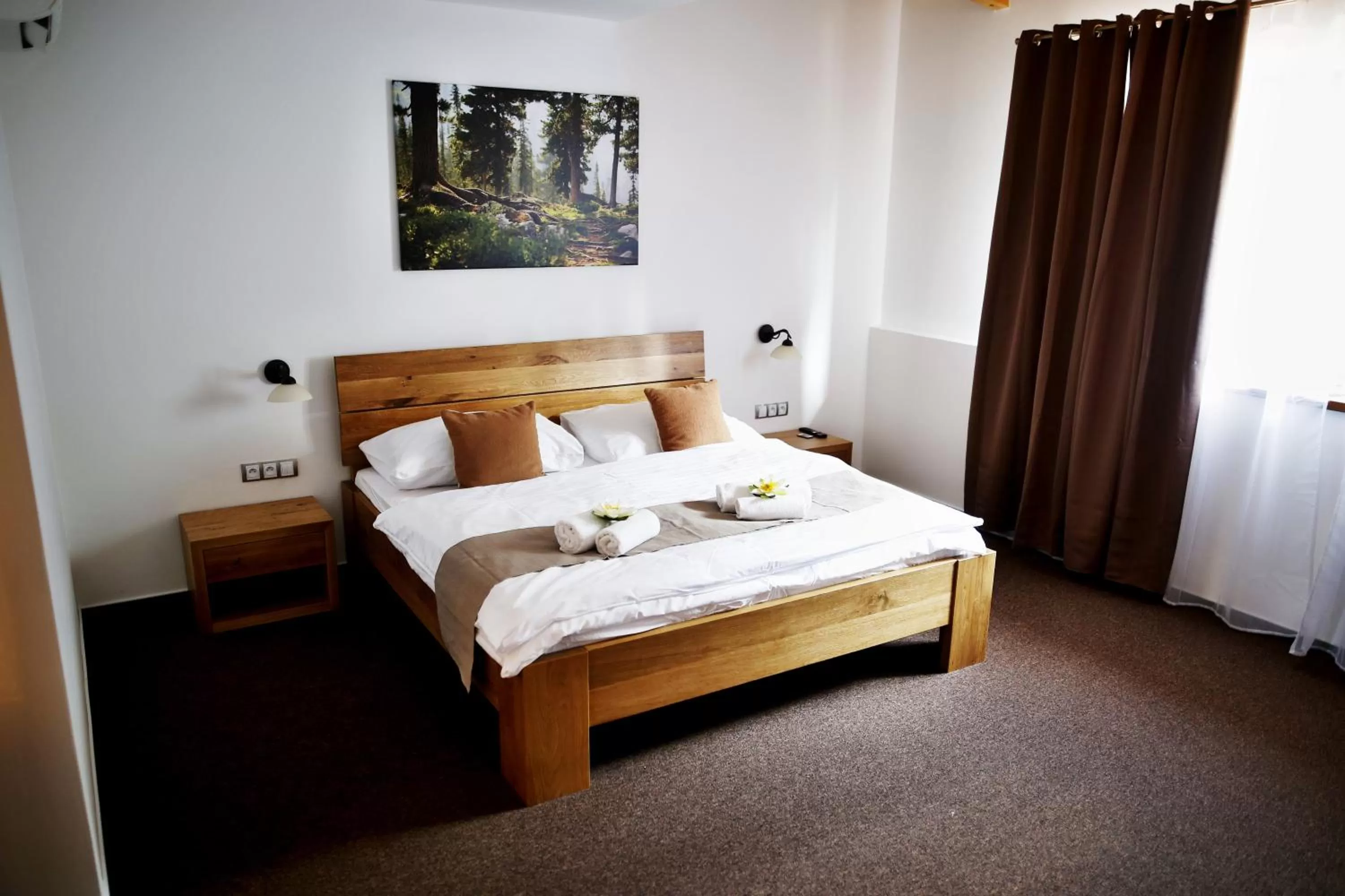 Bedroom, Bed in Hotel Farma Vysoká