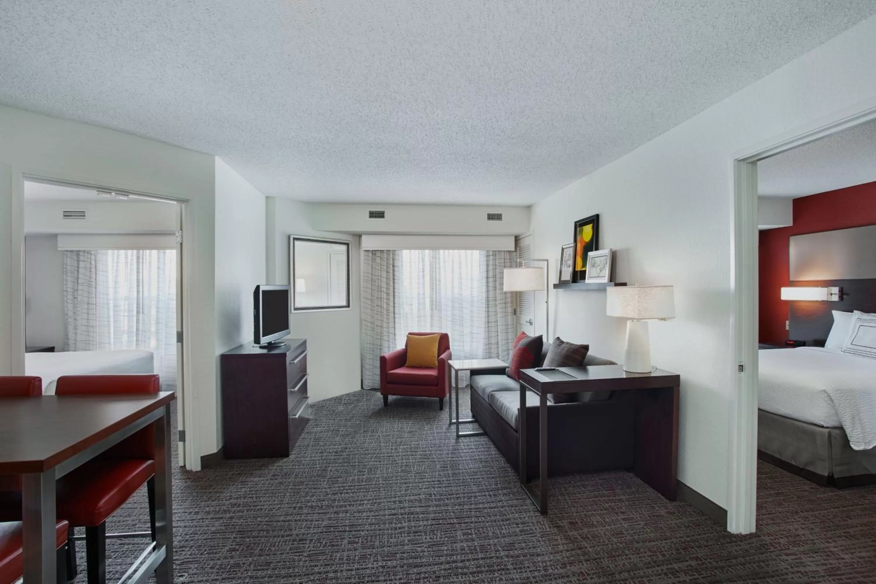 Living room, Bed in Residence Inn Detroit / Auburn Hills