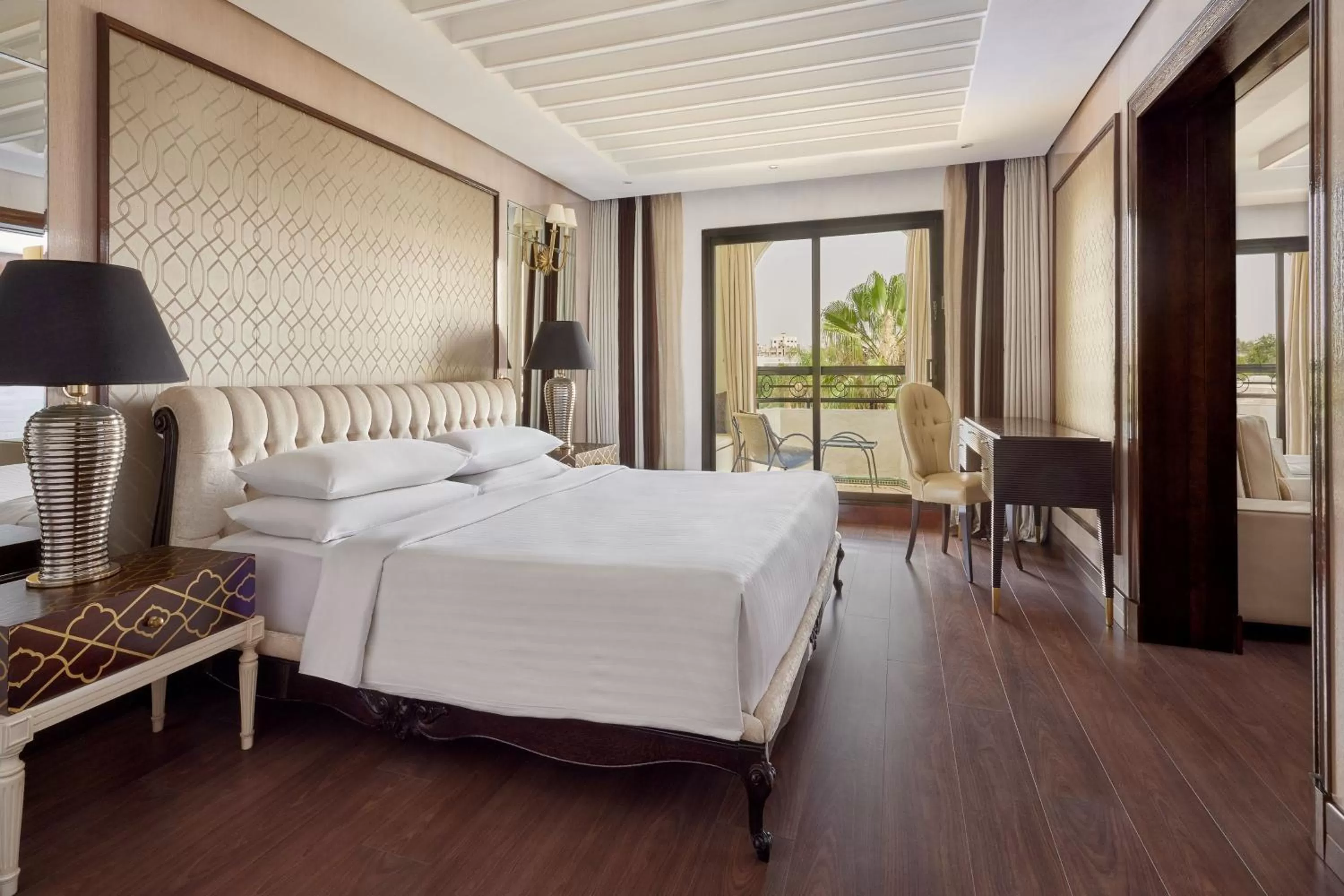 Photo of the whole room, Bed in Fes Marriott Hotel Jnan Palace