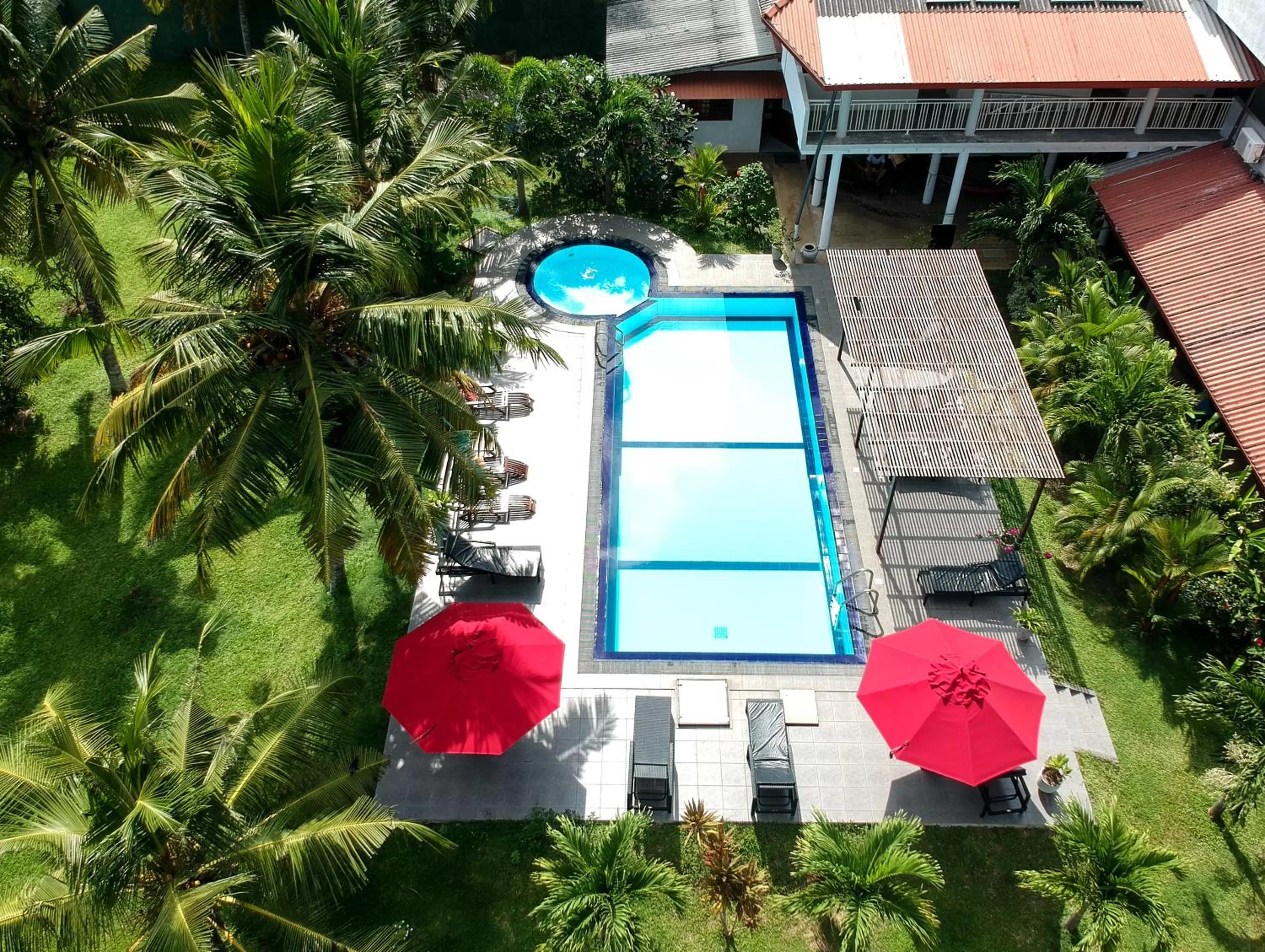 Pool view in Weligama Ocean Breeze