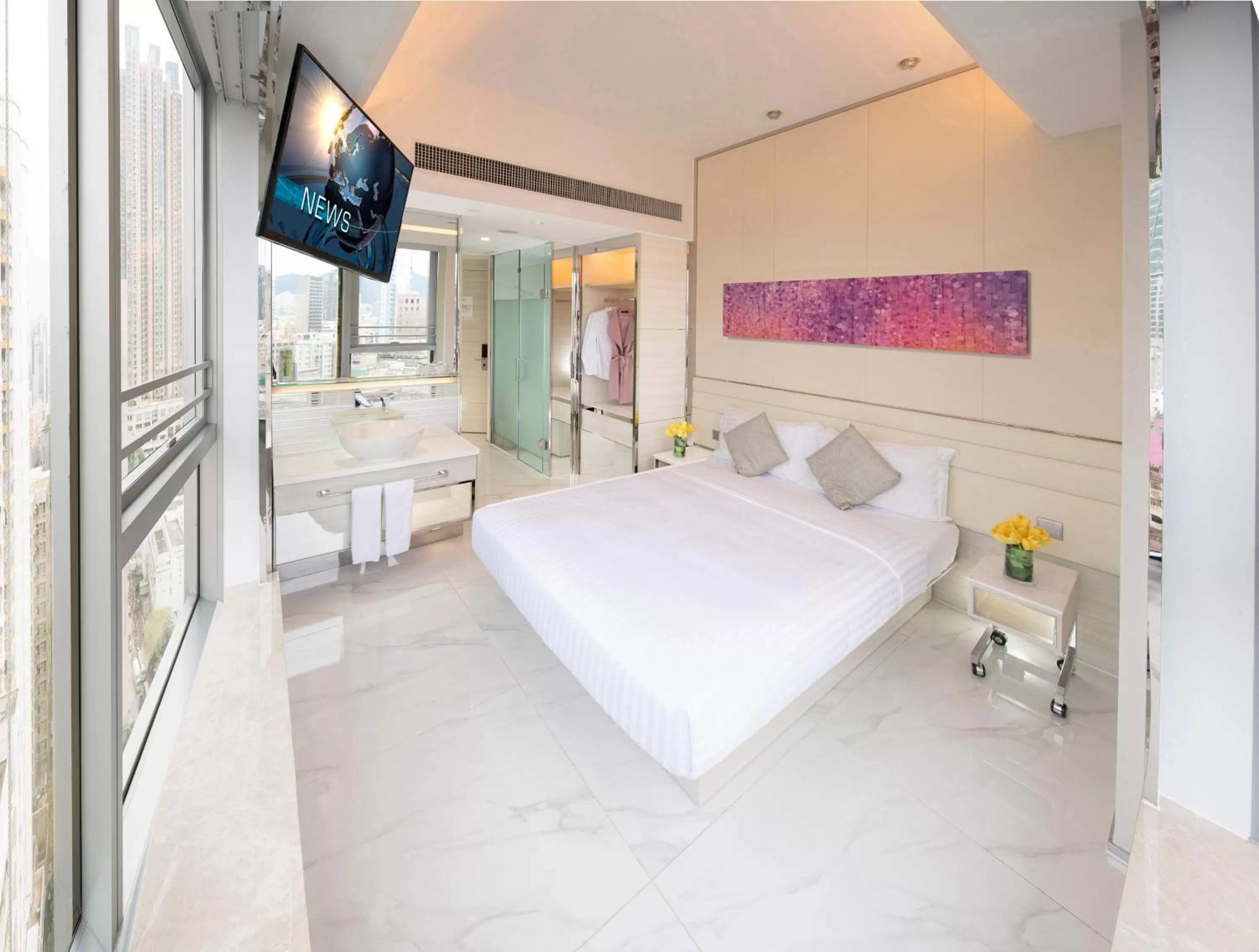 Bed in iclub Mong Kok Hotel