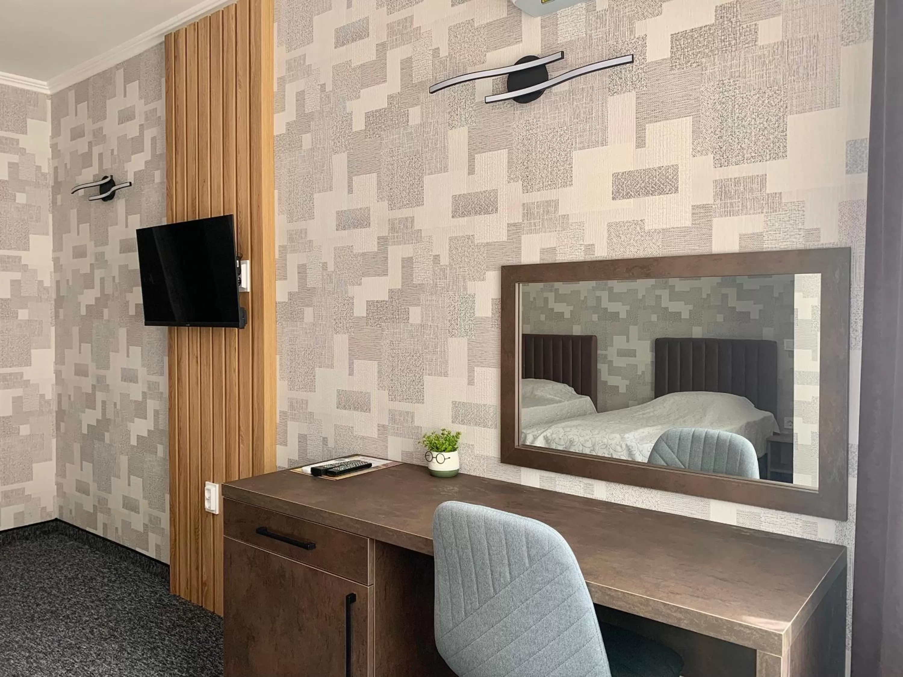 Bed in Hotel Trayana