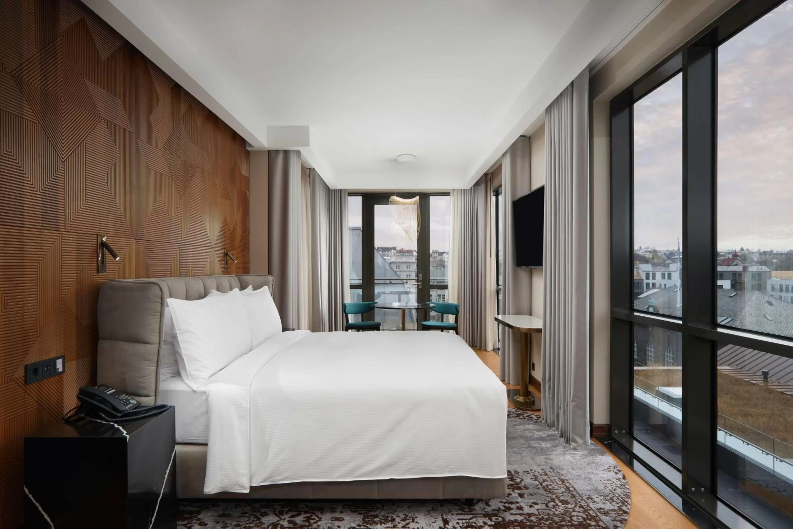 Bed in Iceland Parliament Hotel, Curio Collection By Hilton