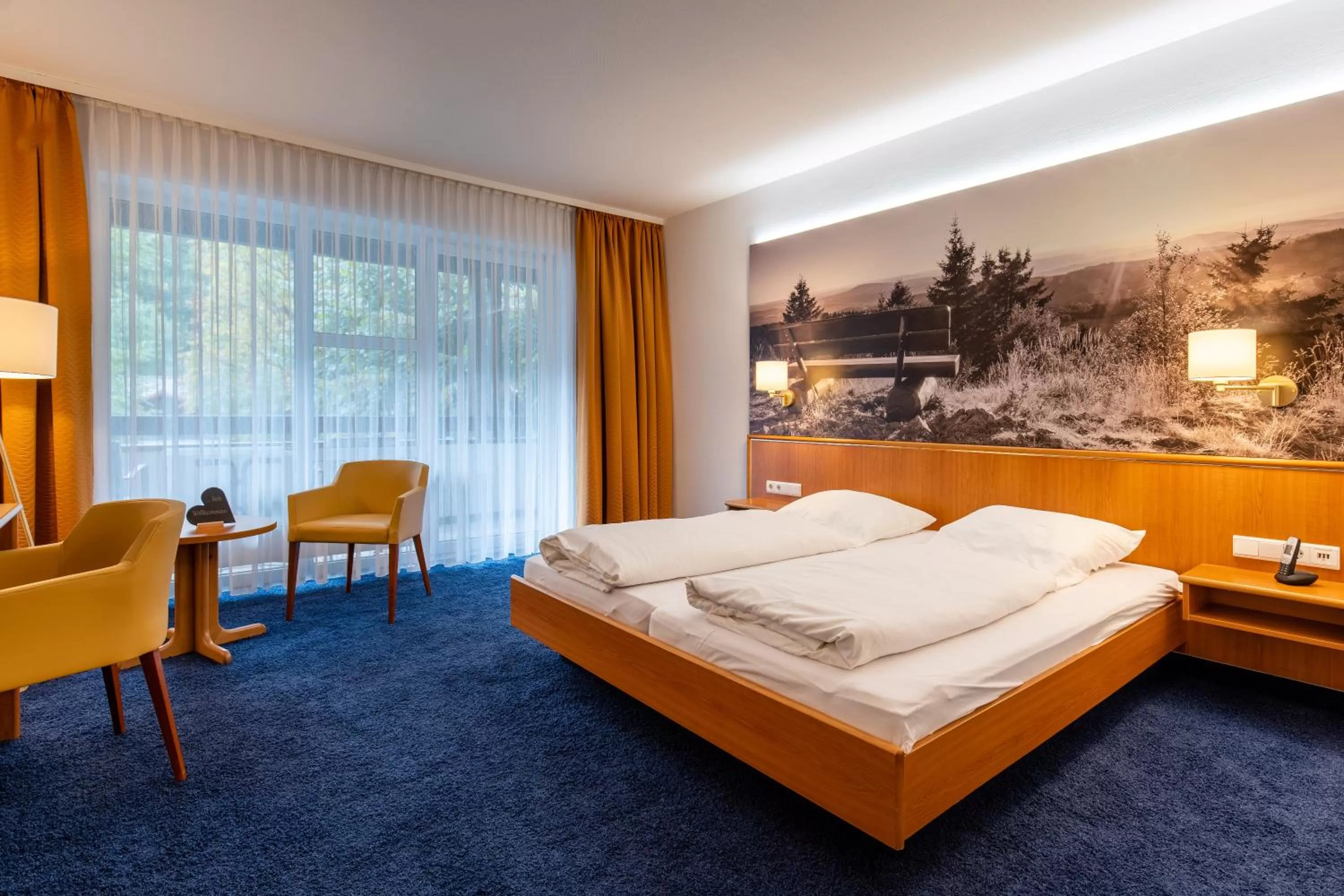 Bedroom, Bed in Hotel-Gasthof Hüttensteinach