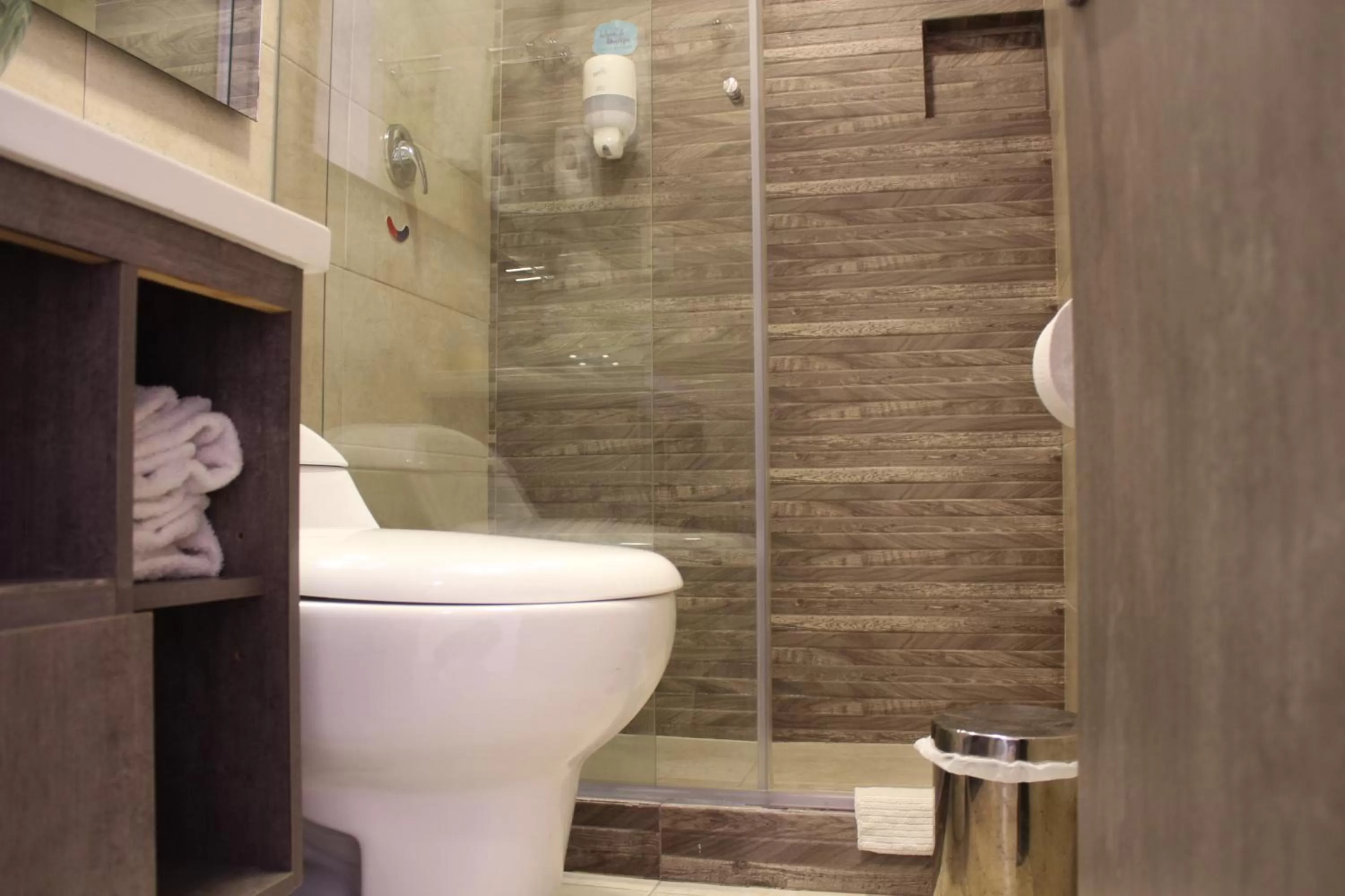 Shower in Agora Suites Self-Service Boutique Hotel