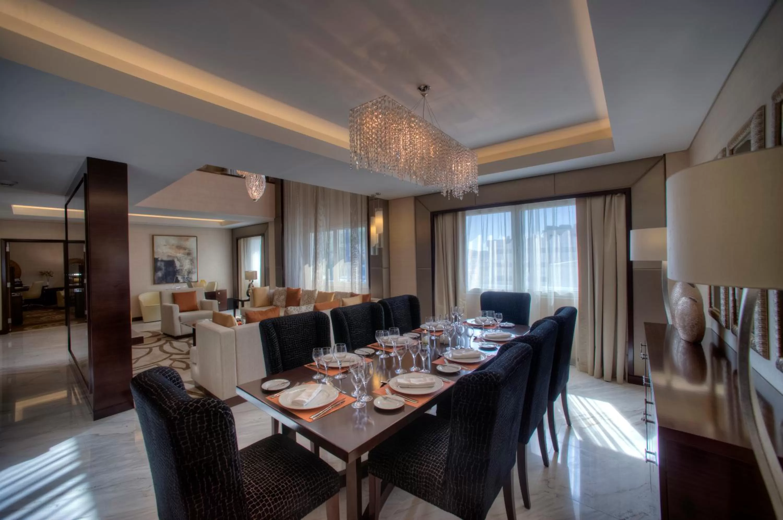 Living room in Crowne Plaza Dubai Deira by IHG