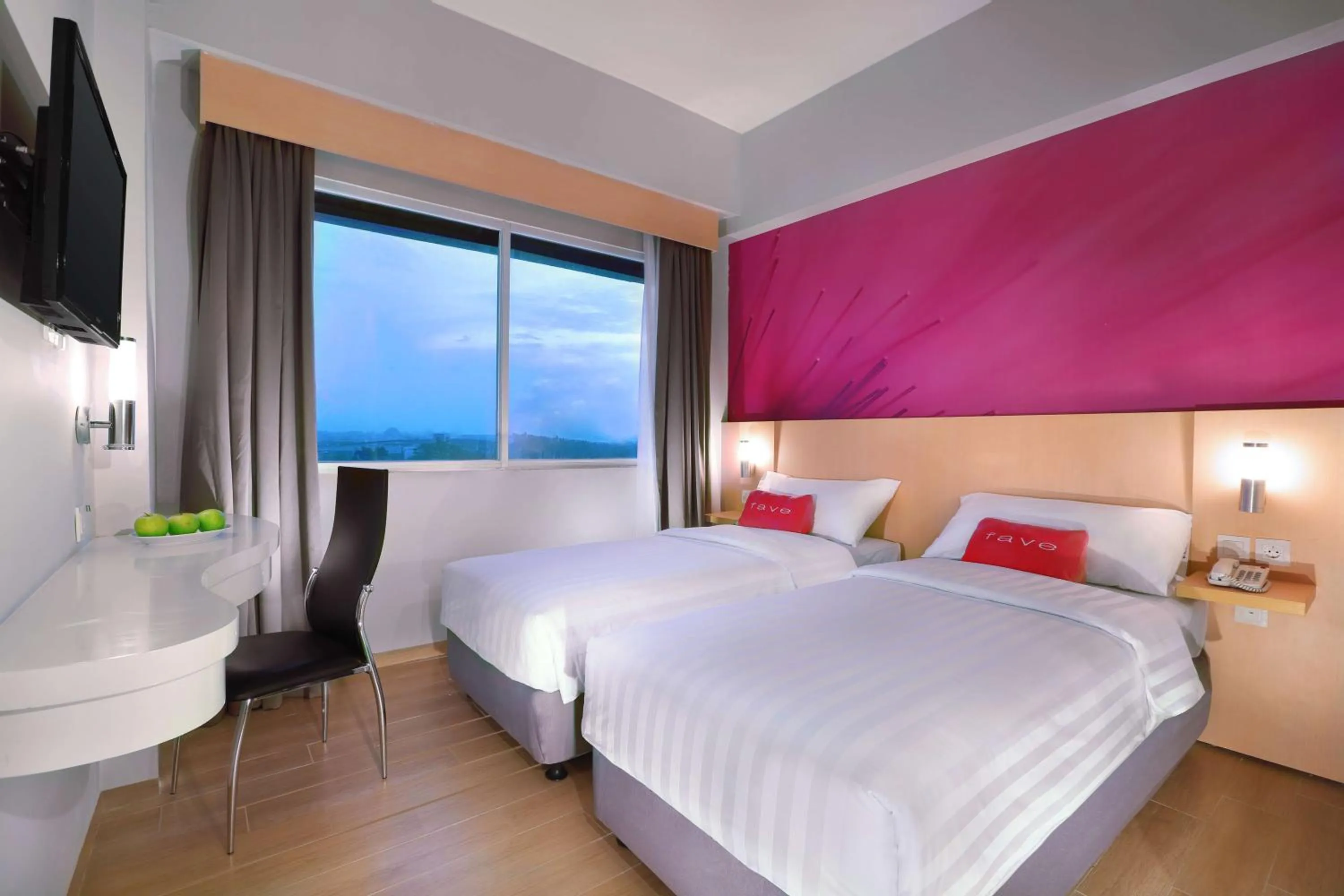 Photo of the whole room, Bed in favehotel Jababeka Cikarang