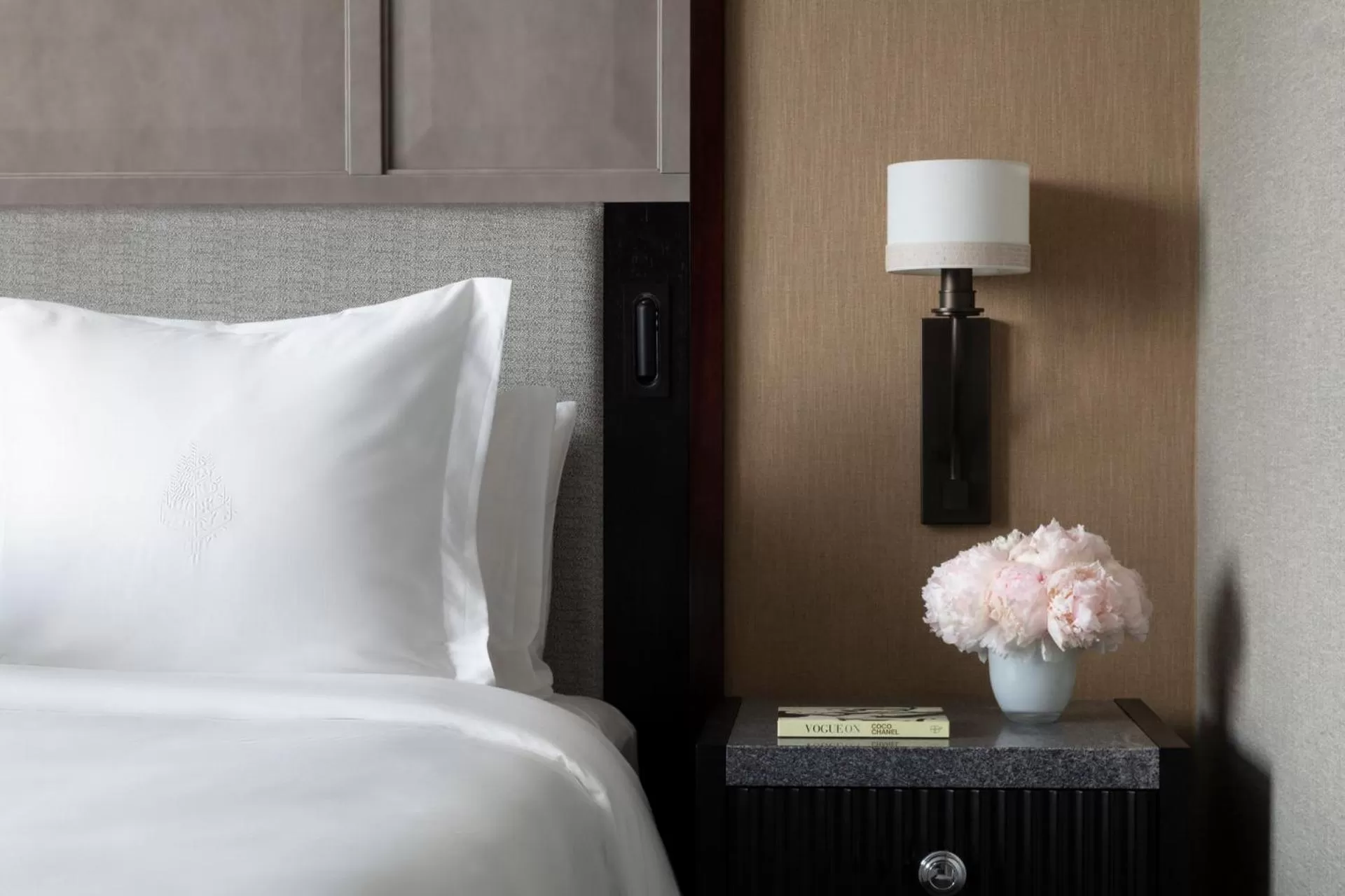 Bed in Four Seasons Hotel One Dalton Street, Boston