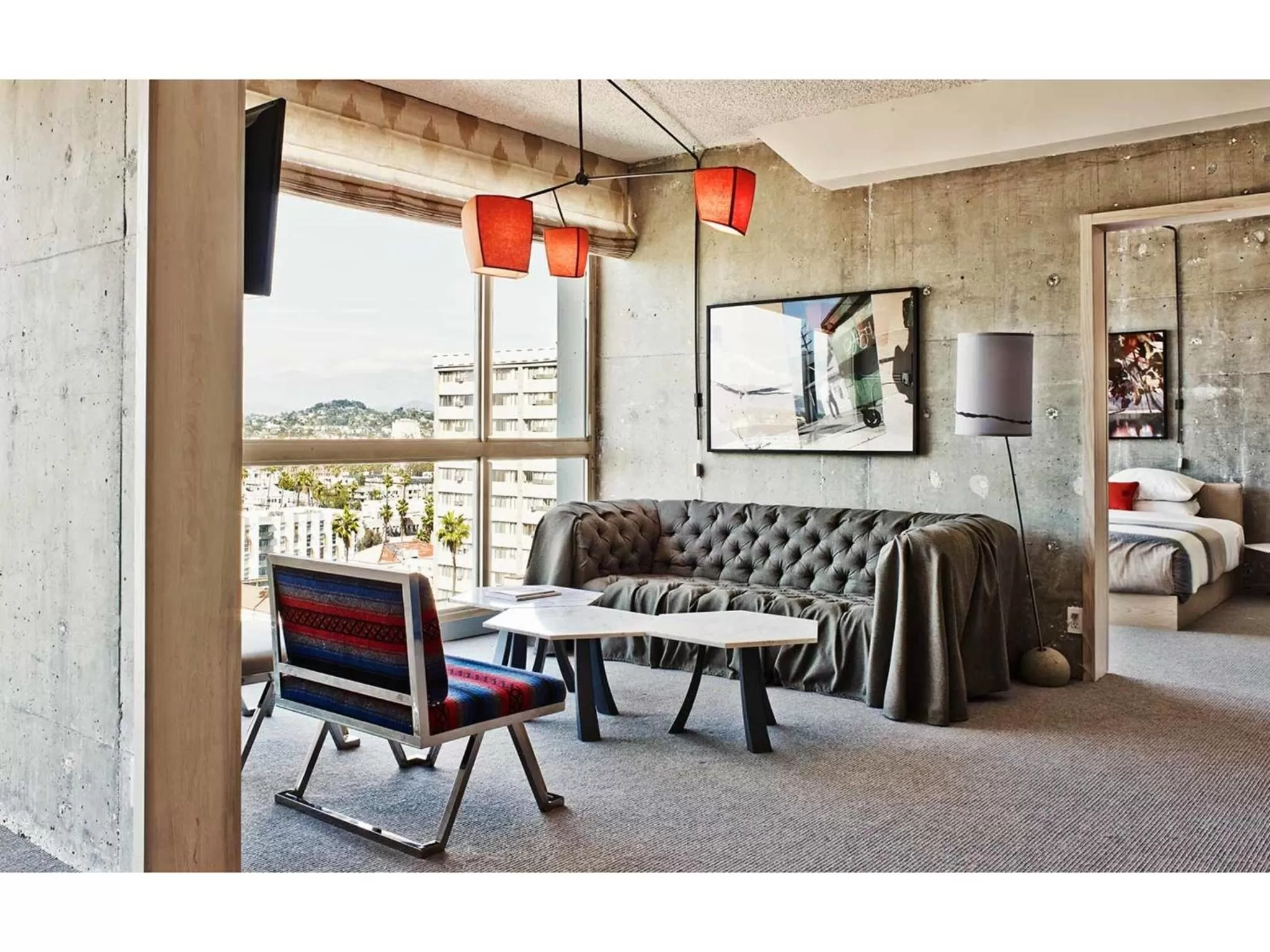 Living room in The LINE Hotel LA