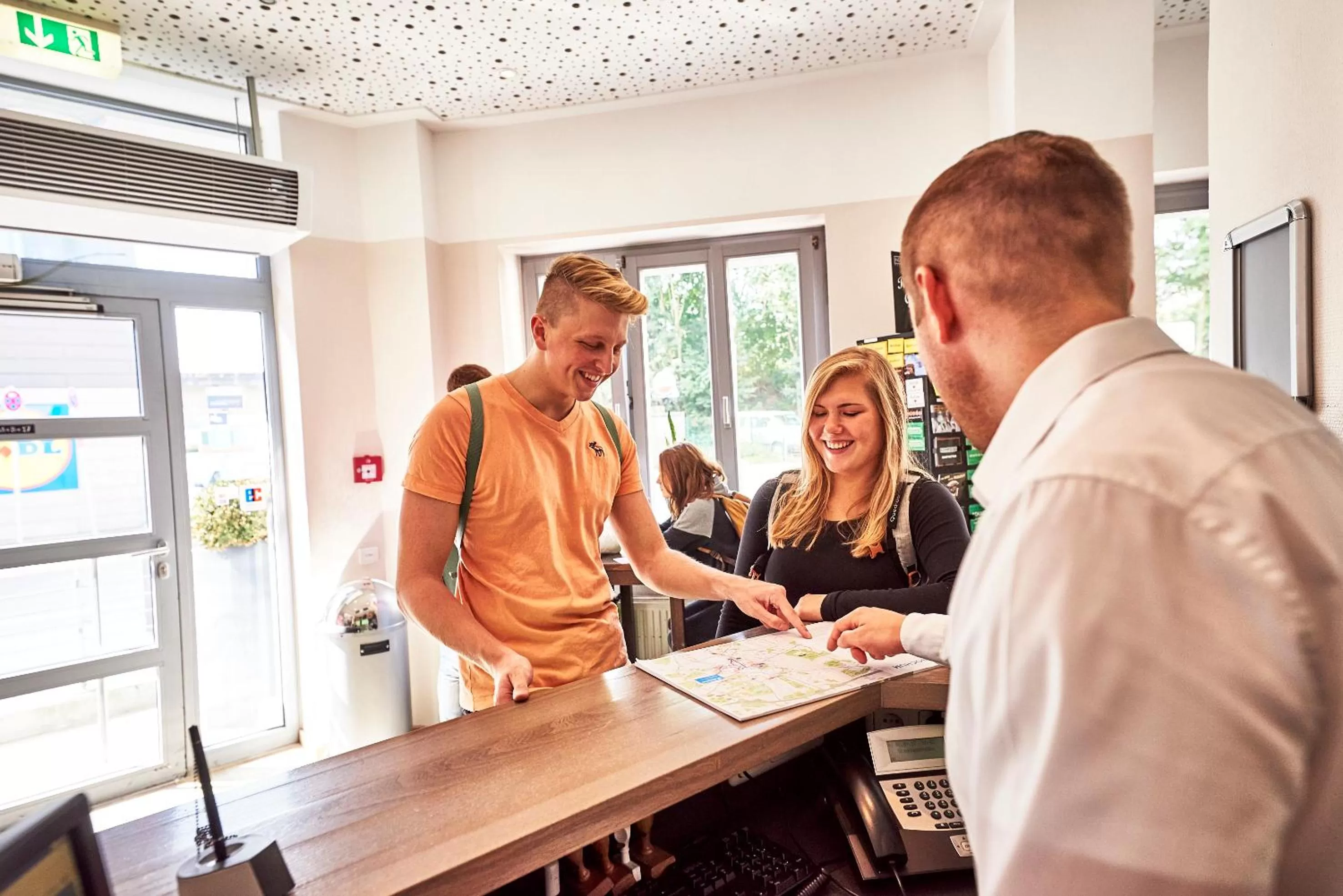 Lobby or reception in DJH-Gästehaus Bermuda3Eck