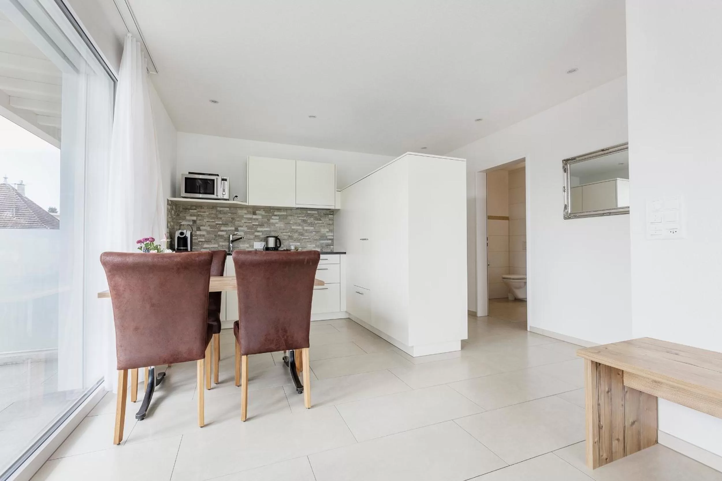 Kitchen or kitchenette in Aparthotel Wiggertal - Self Check-in