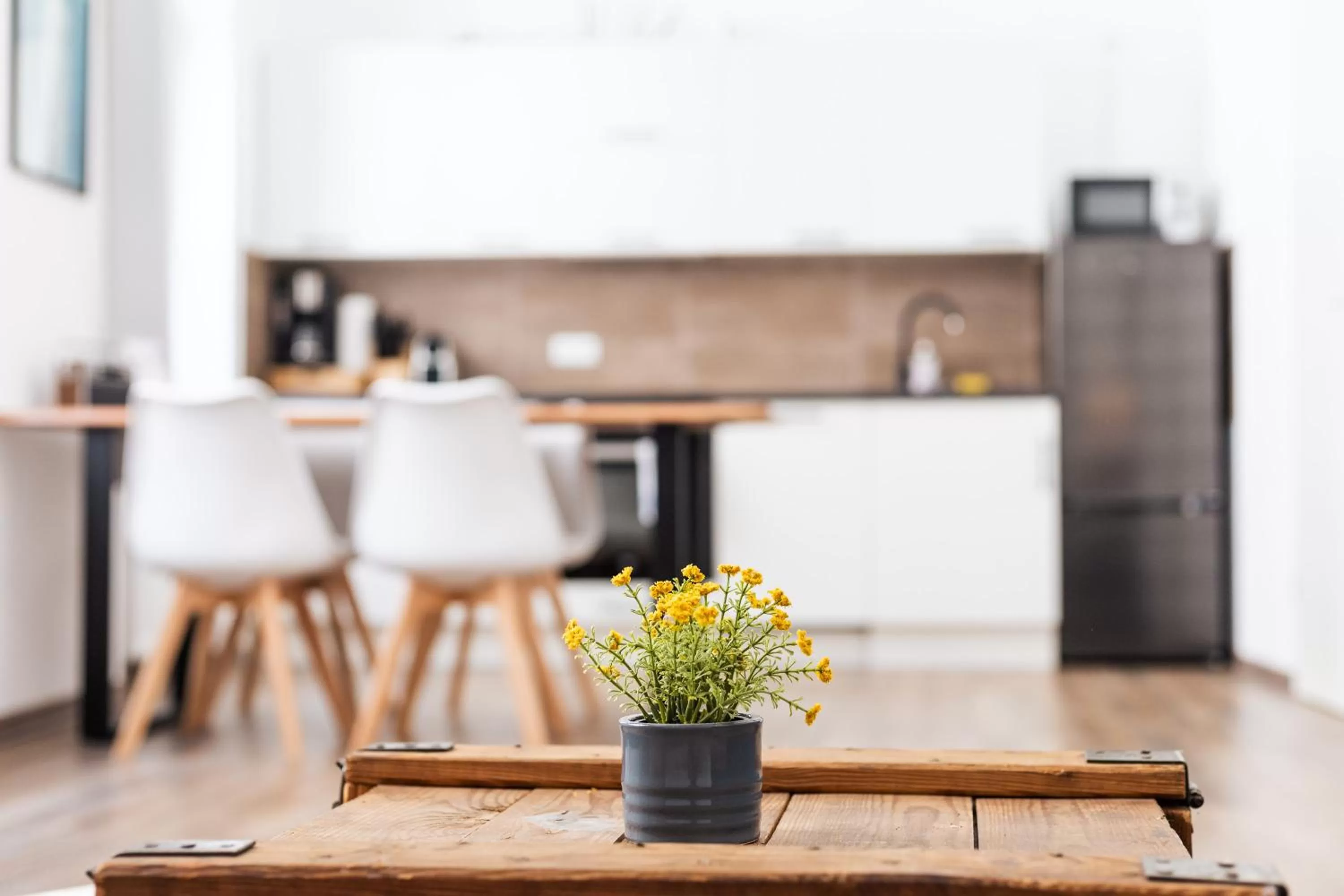 Kitchen or kitchenette in Apartments am Neuen Theater - Altstadt - Zentral - Küche - Wifi - Powered by Ko-Living