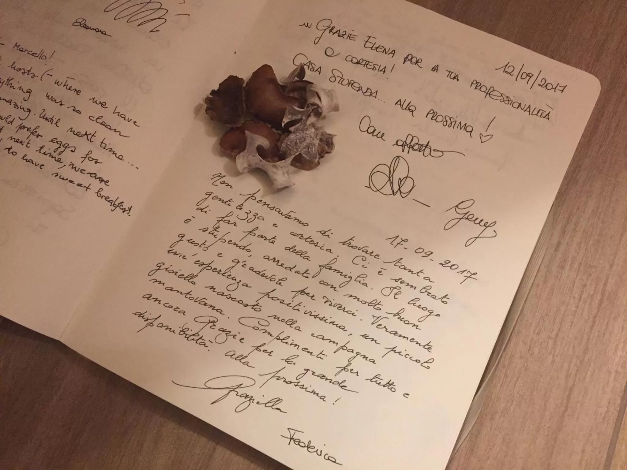 Guests in B&B Cascina Sagrestia