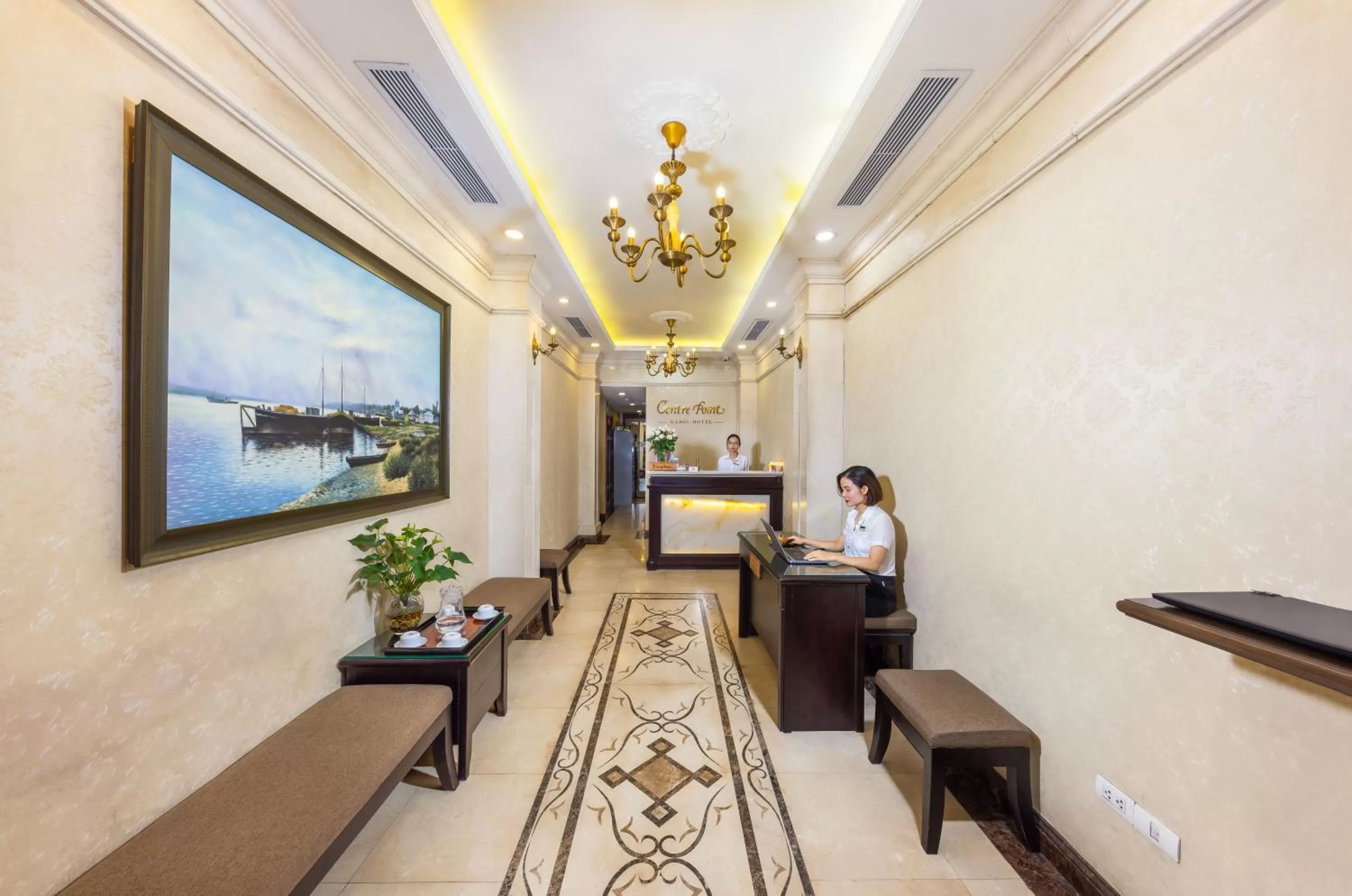 Lobby or reception in Centre Point Hanoi Hotel