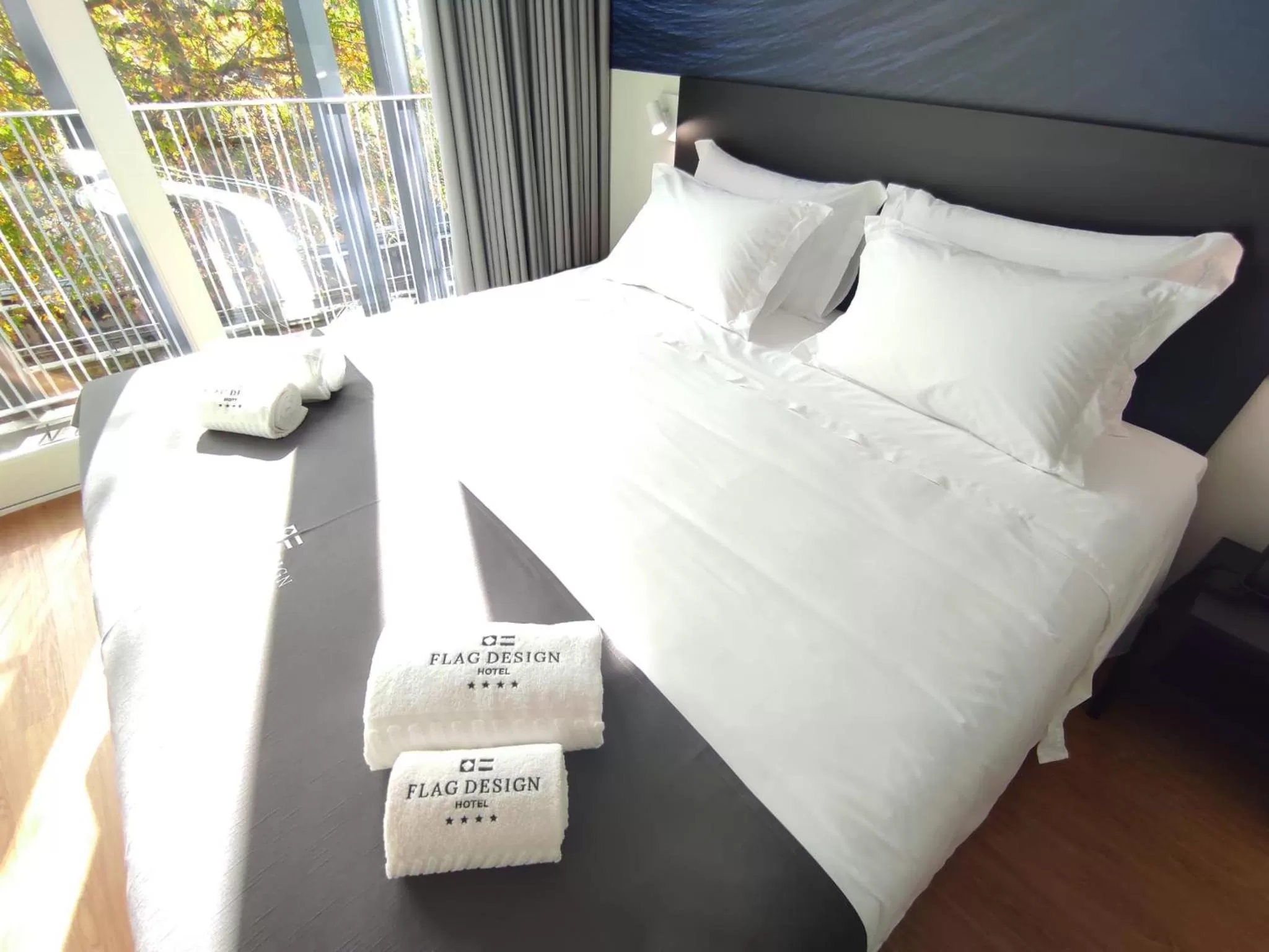 Bed in Flag Design Hotel