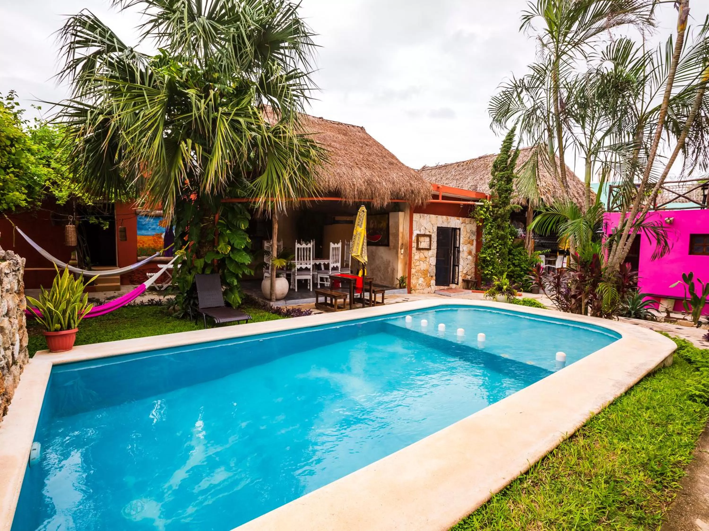 Pool view in Casa Aluxes Hotel