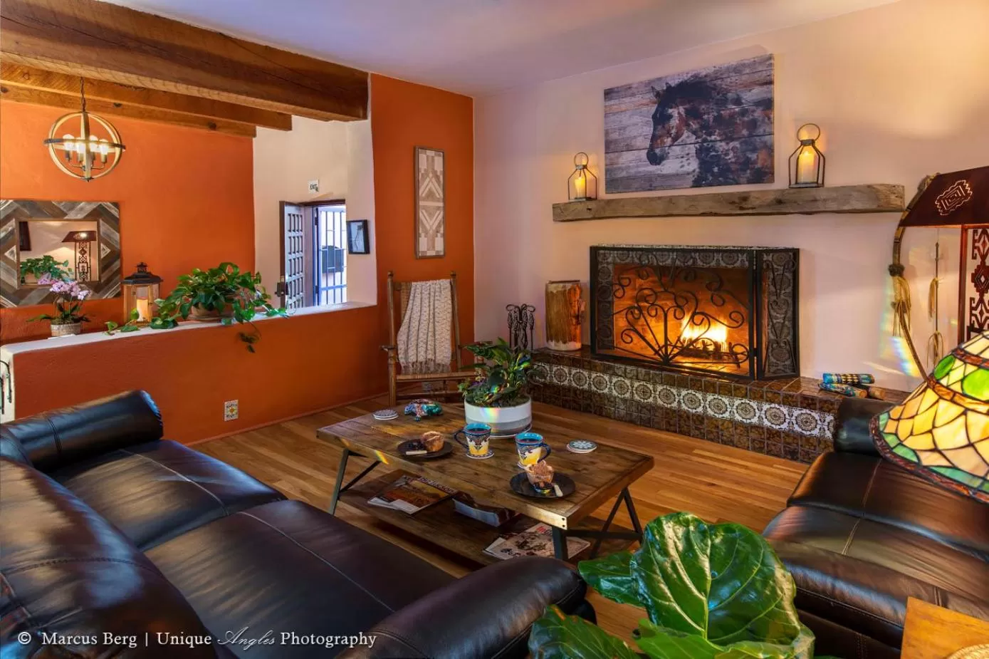 Living room in Adobe Rose Inn