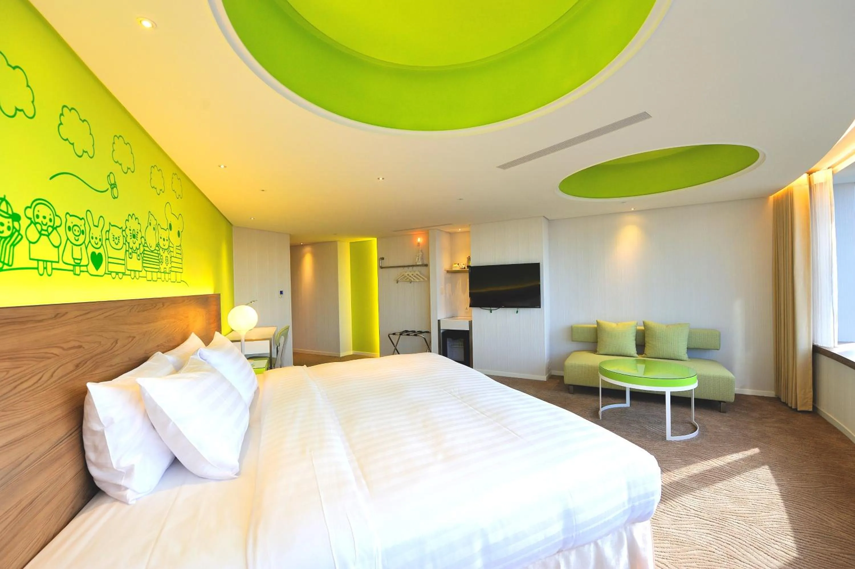 Bed in Green World Hotel - Zhonghua