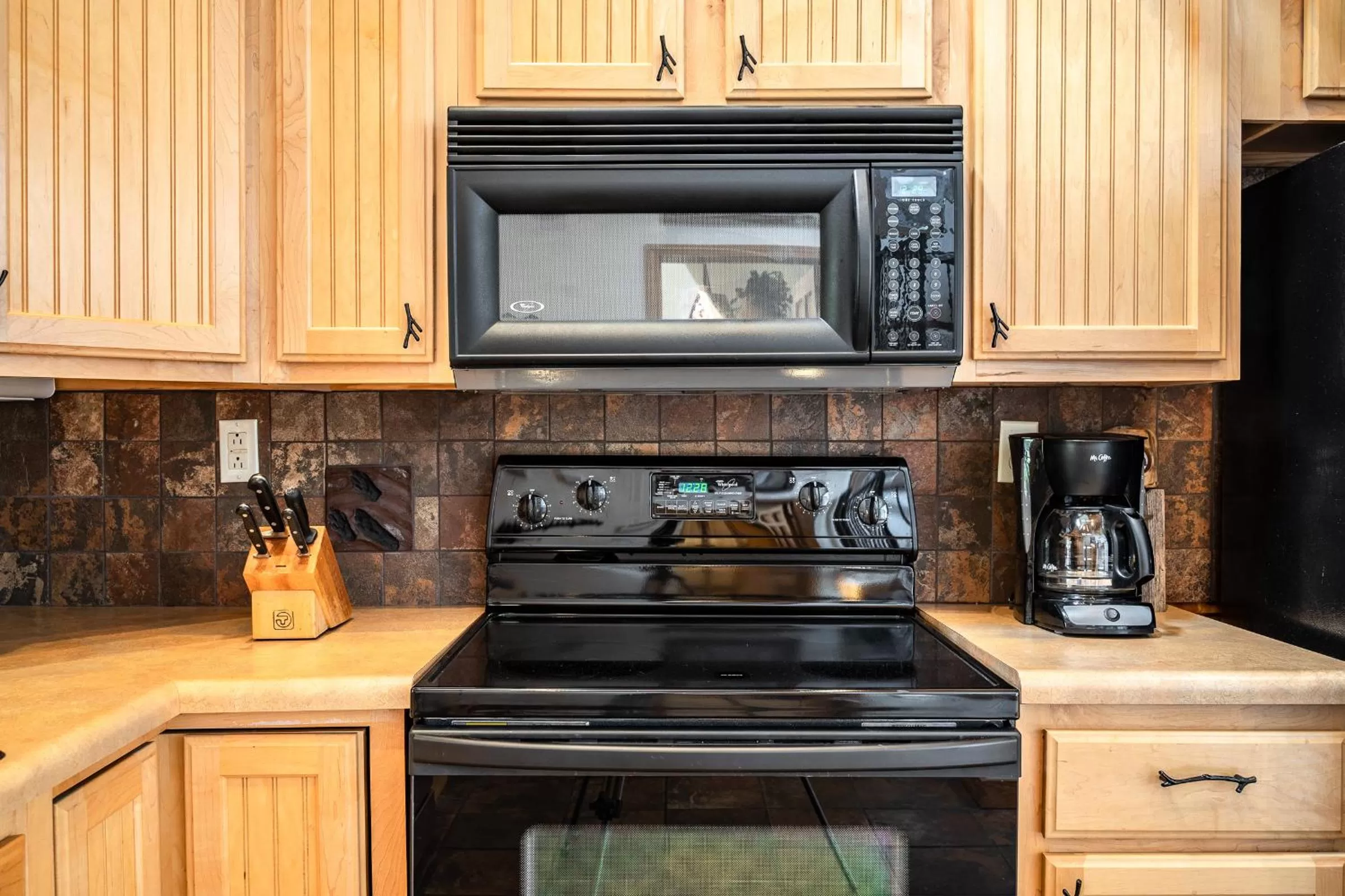 Kitchen or kitchenette in Cabins at Grand Mountain