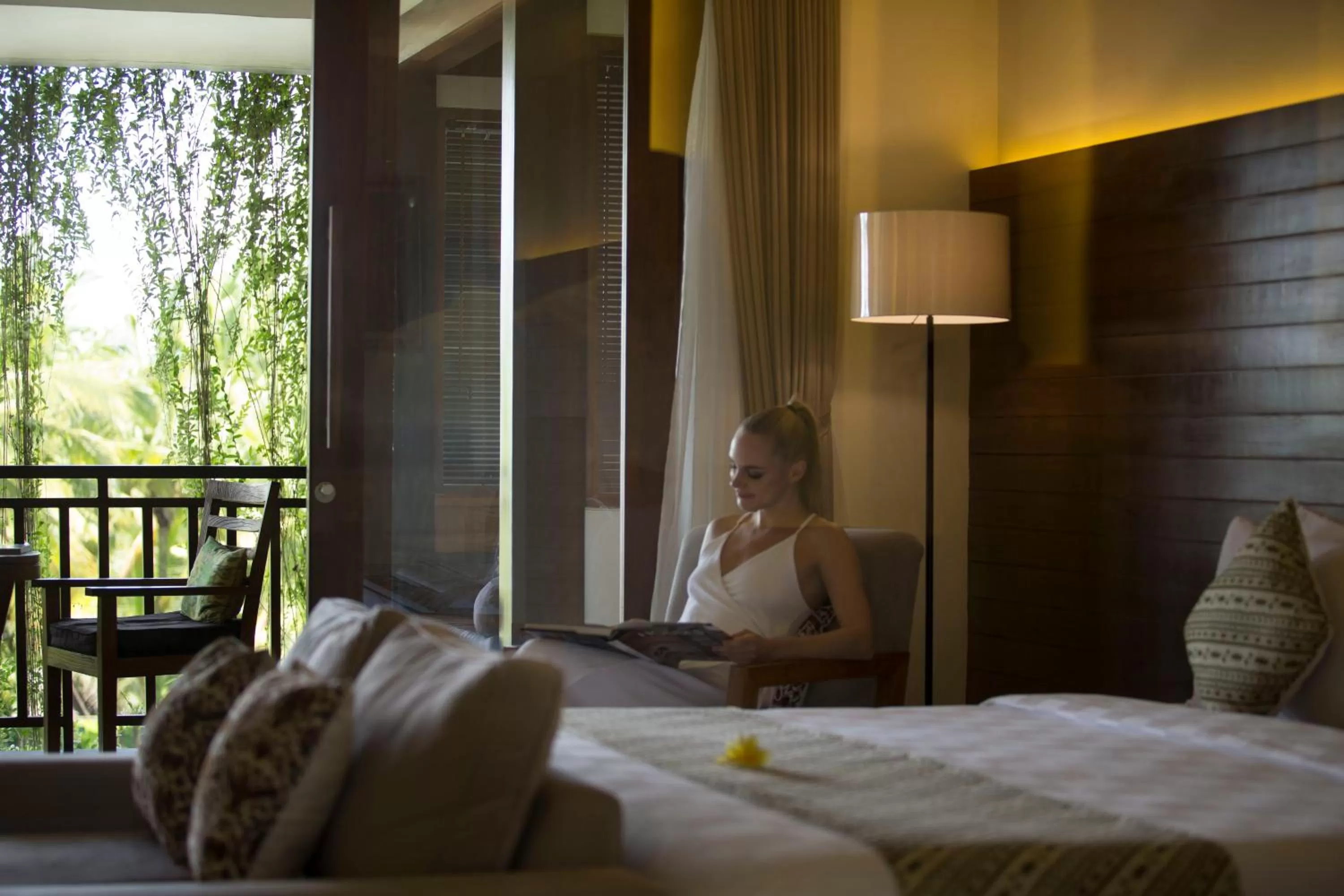 Balcony/Terrace, Bed in Ubud Village Hotel