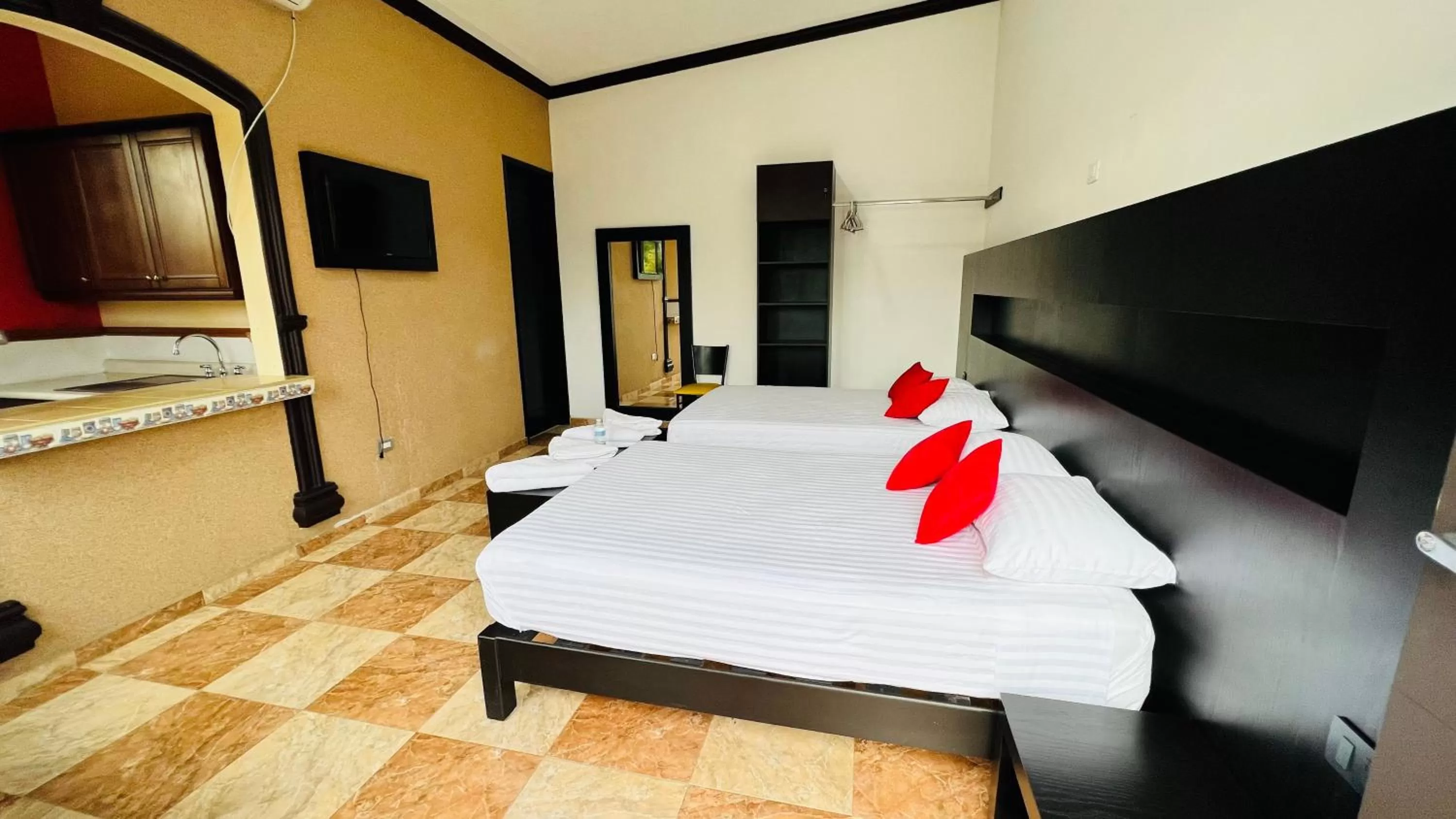 Bed in Hotel Villa Pralaya