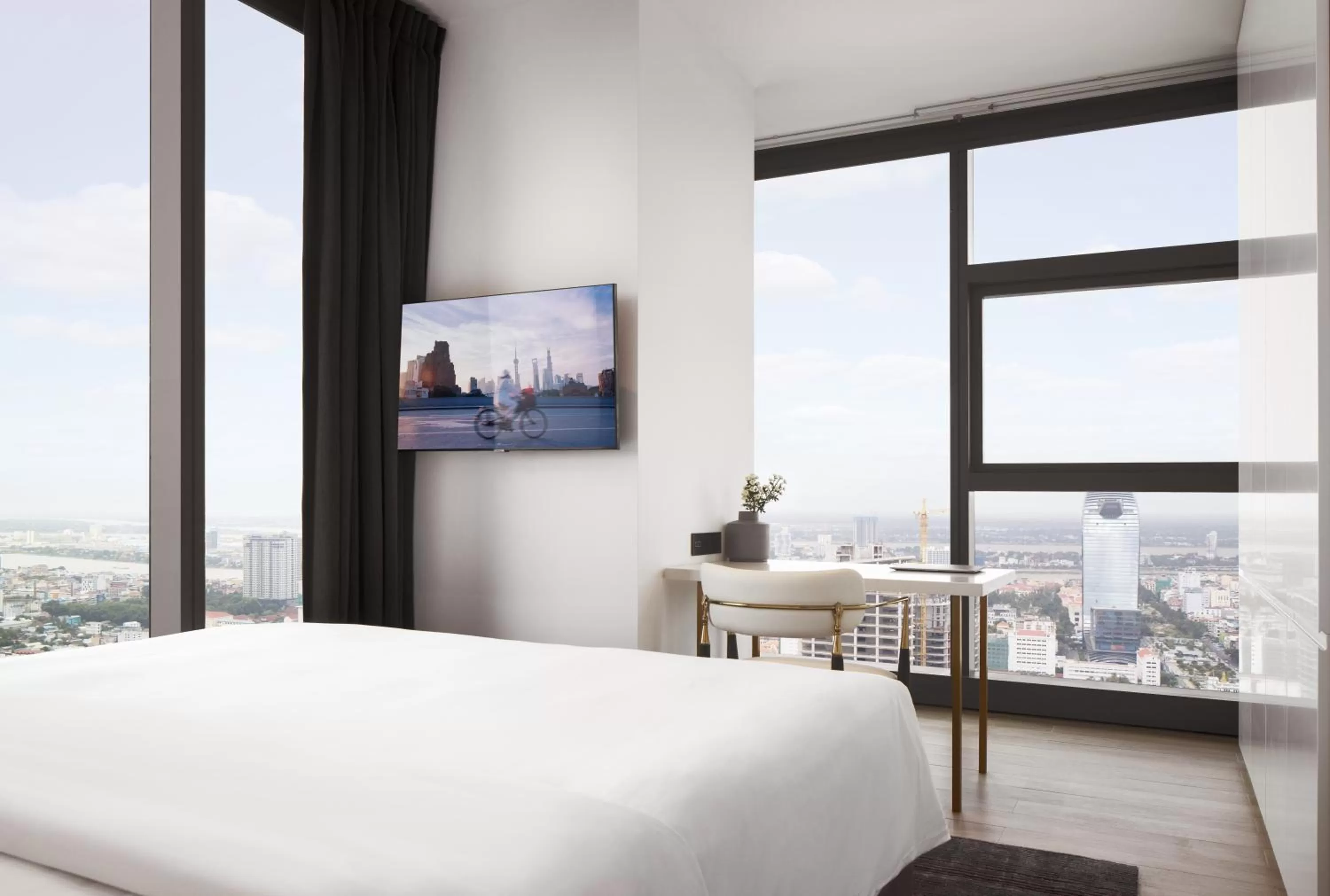 City view, Bed in Citadines Flatiron Phnom Penh