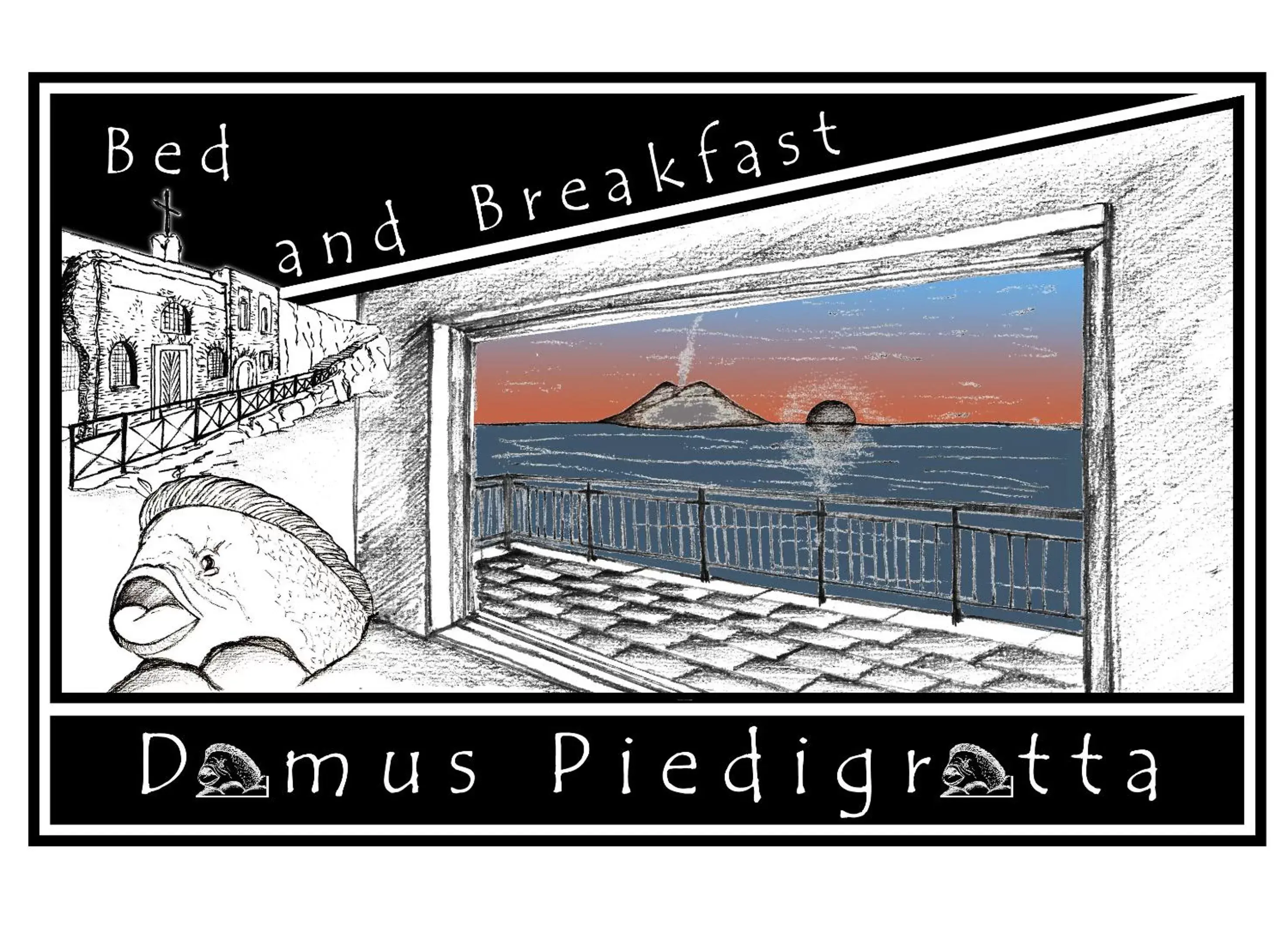 Double Room with Balcony and Sea View in B&B Domus Piedigrotta Double Room with Balcony and Sea View in B&B Domus Piedigrotta