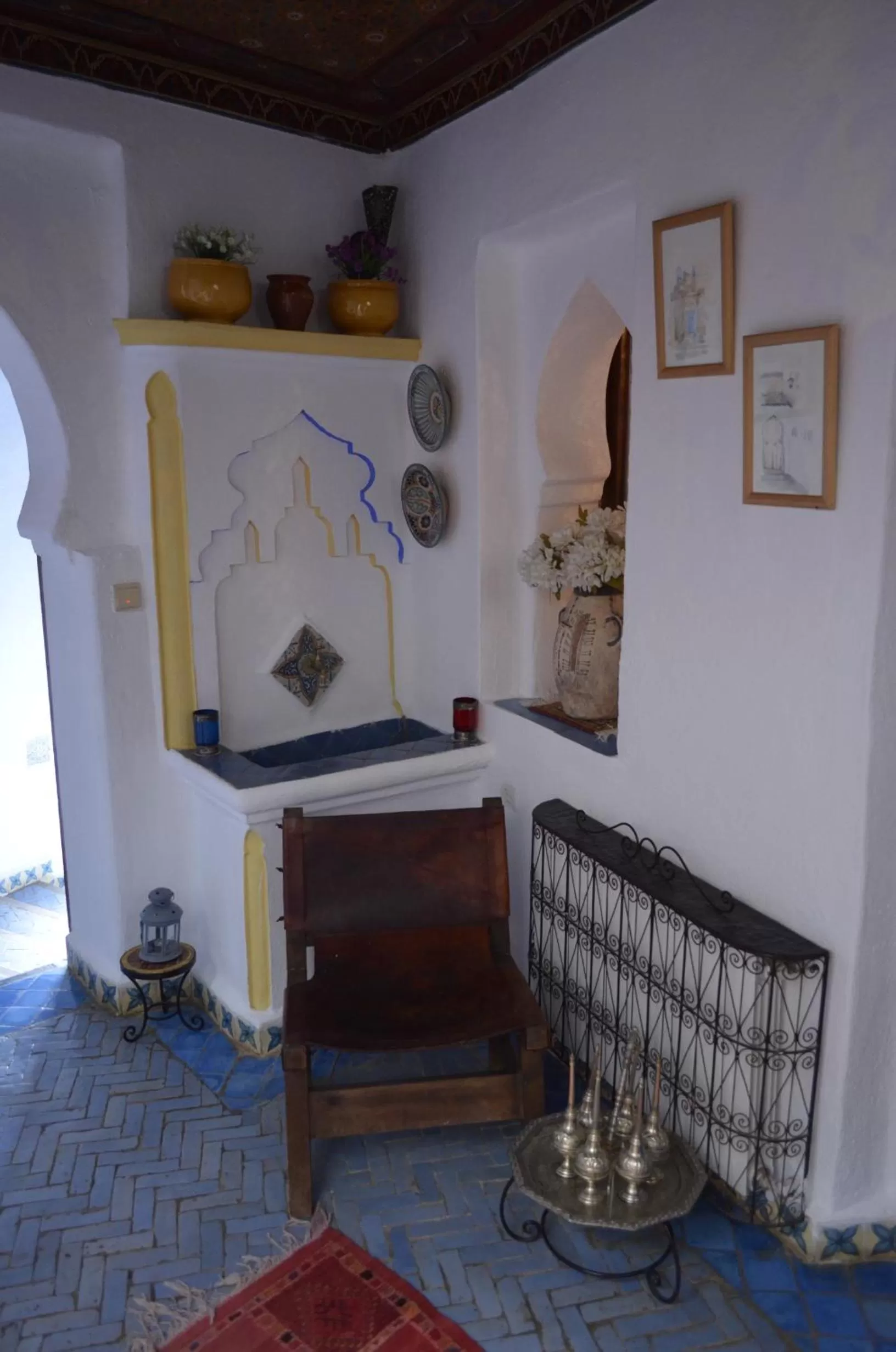 Decorative detail, Seating Area in Dar Meziana