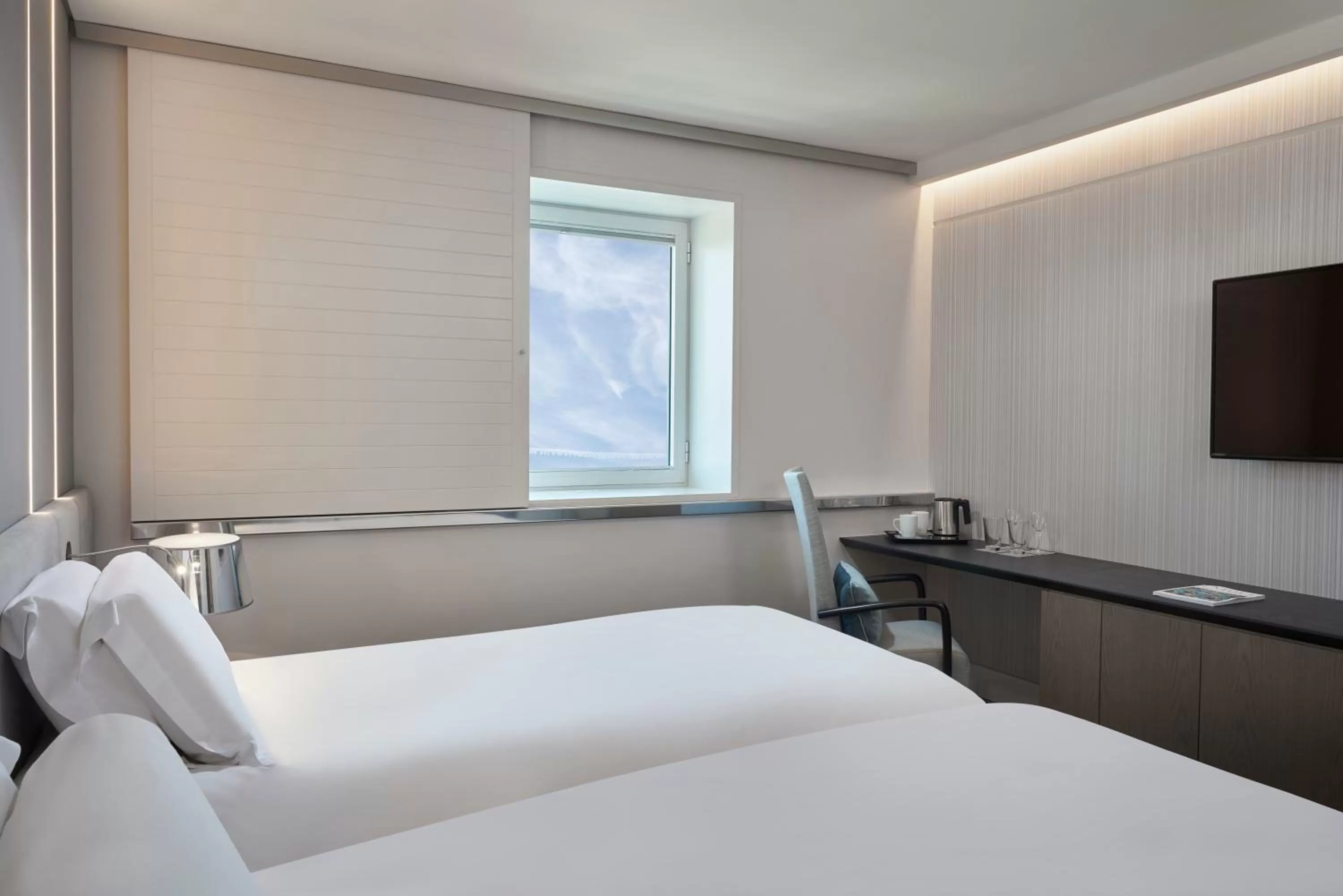 Bed in Sofitel Athens Airport