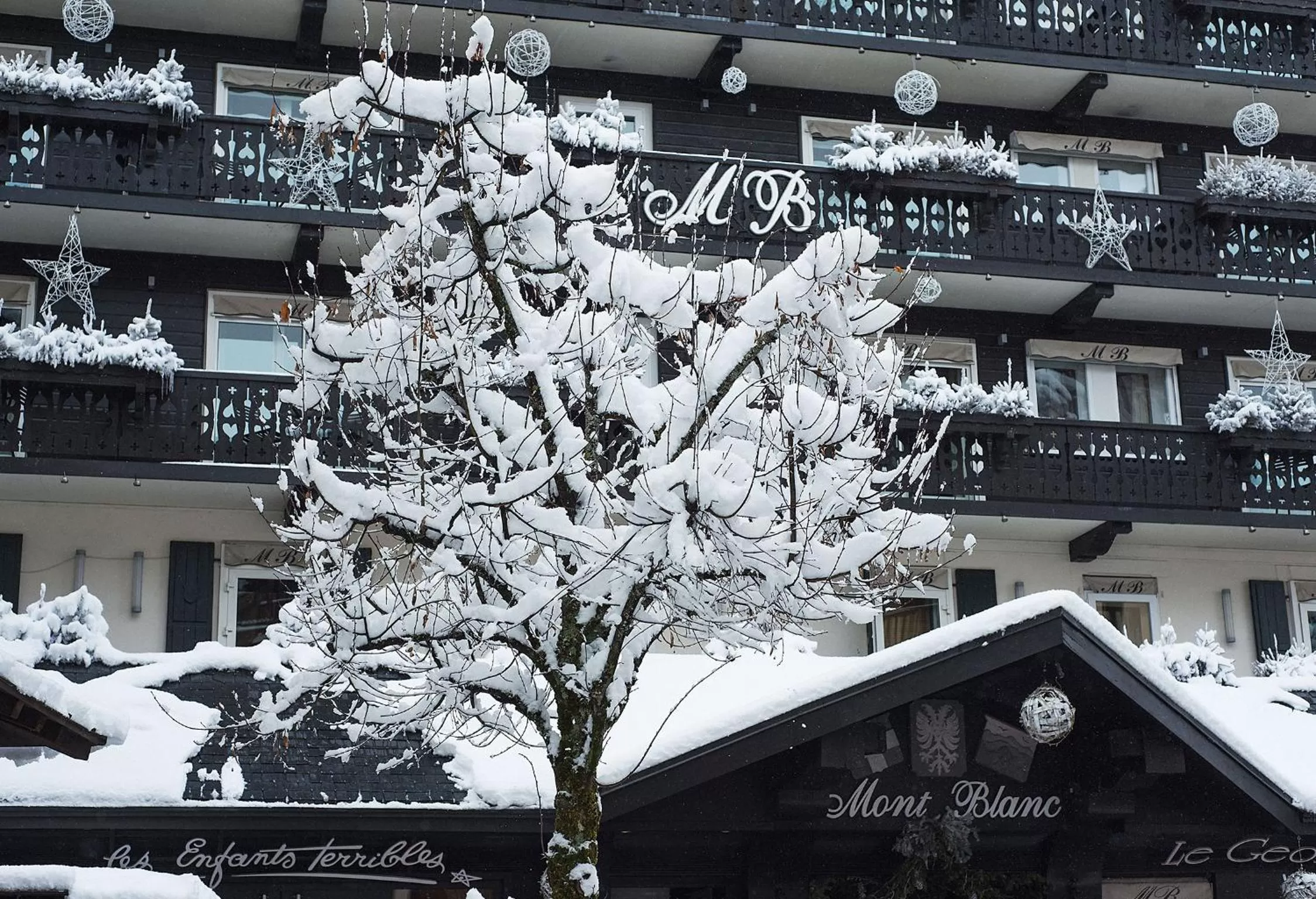 Facade/entrance in Hotel Mont Blanc Megève