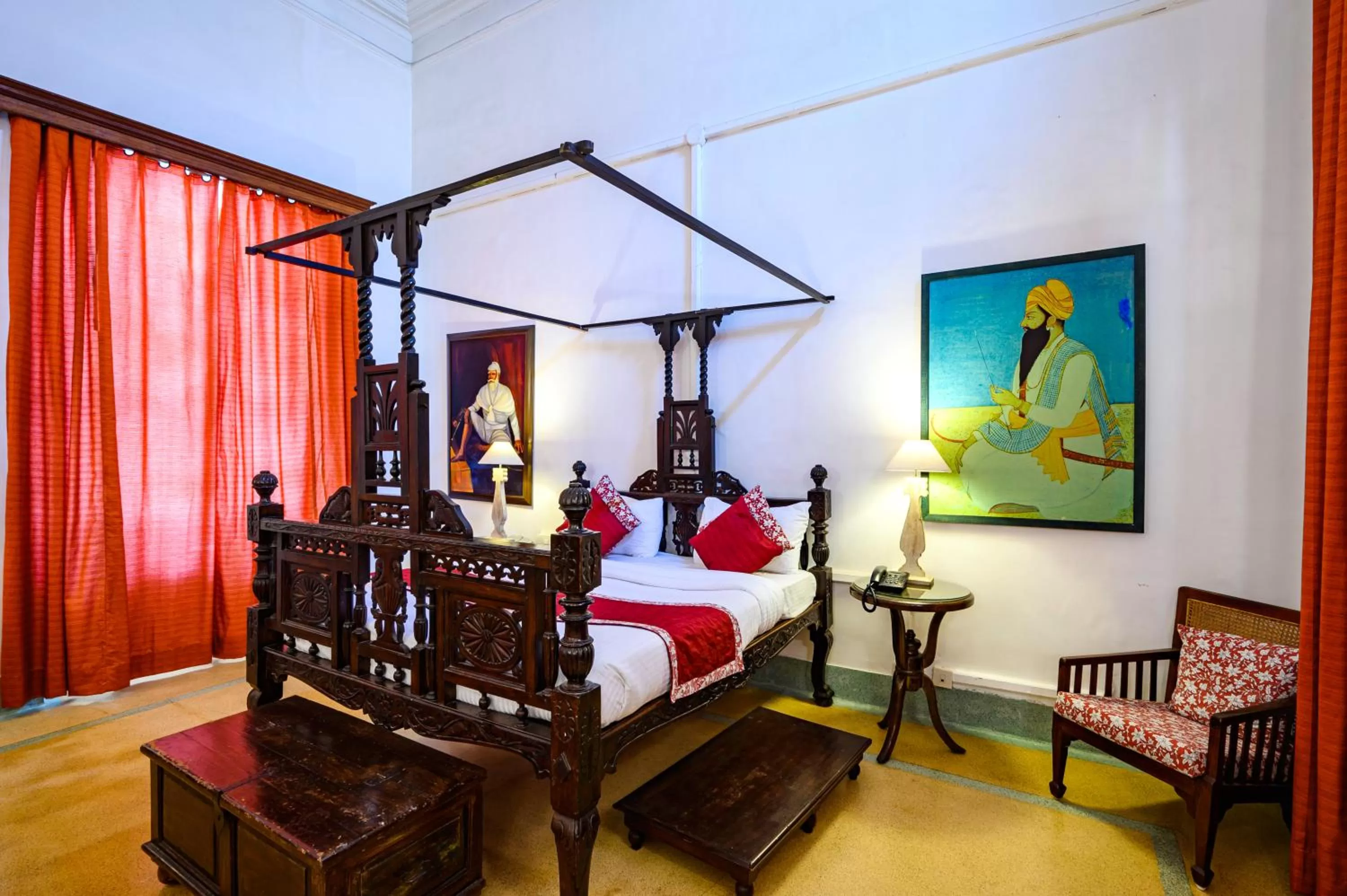 Bed in Neemrana's - Baradari Palace