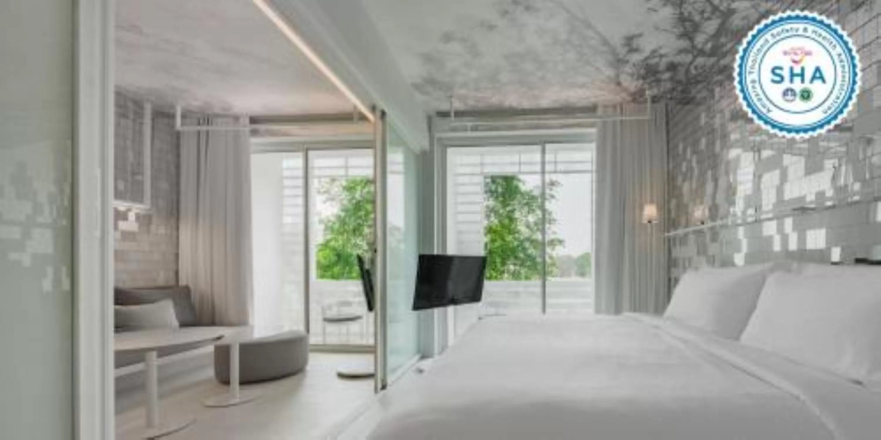 Communal lounge/ TV room, Bed in Little Shelter Hotel Chiangmai