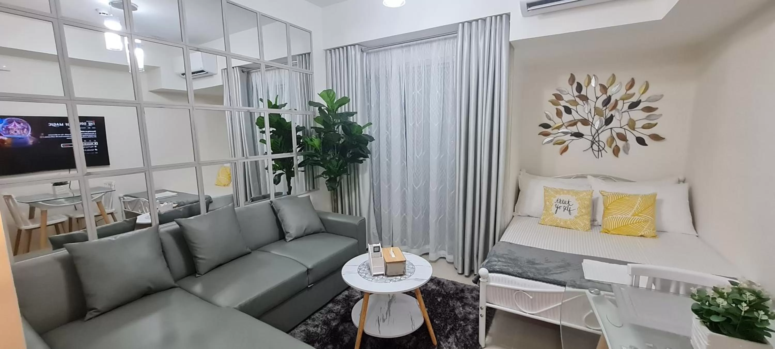 Living room in Inspiria Condo Units beside Abreeza Mall Davao