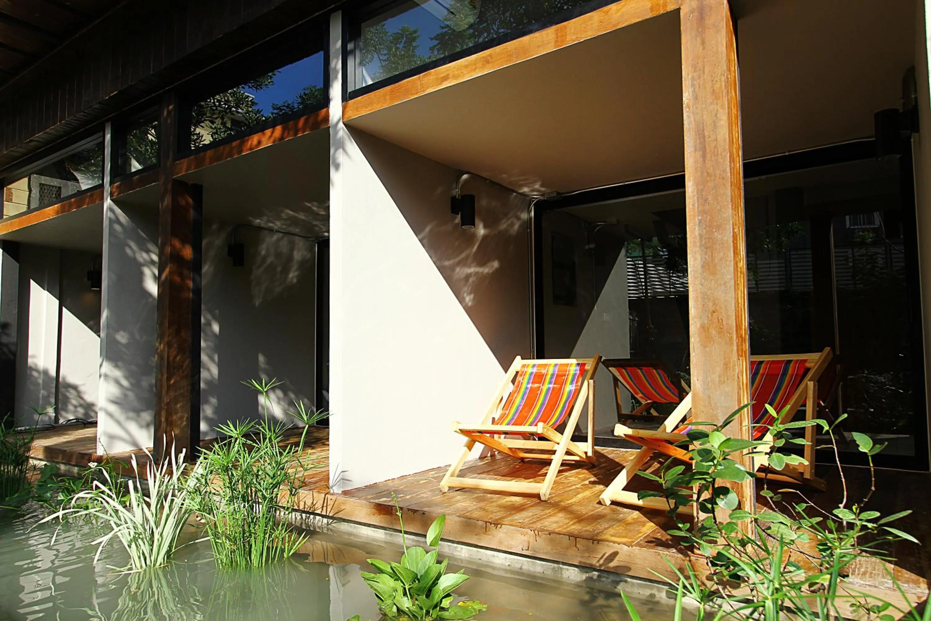 Patio in Here Hostel Bangkok