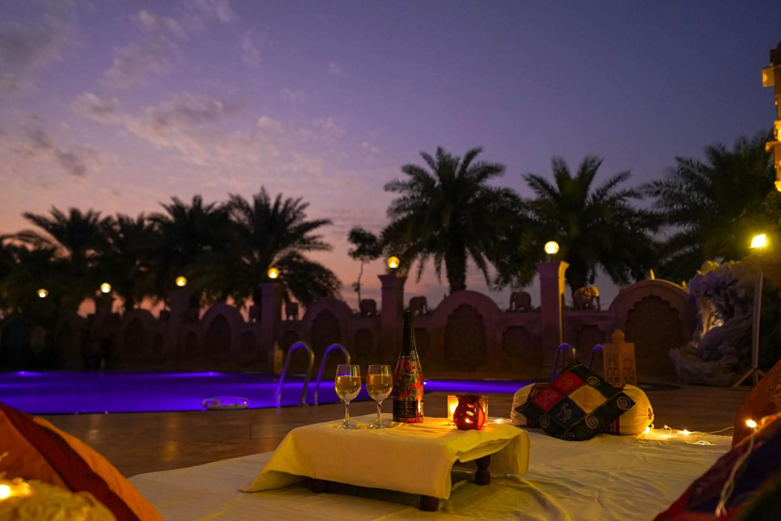 Swimming pool in Chokhi Dhani The Palace Hotel