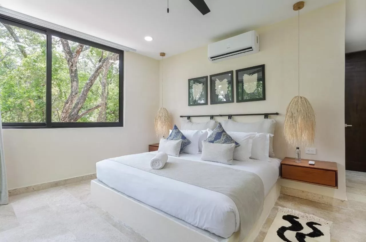 Bedroom, Bed in Kuukum Tulum Hotel