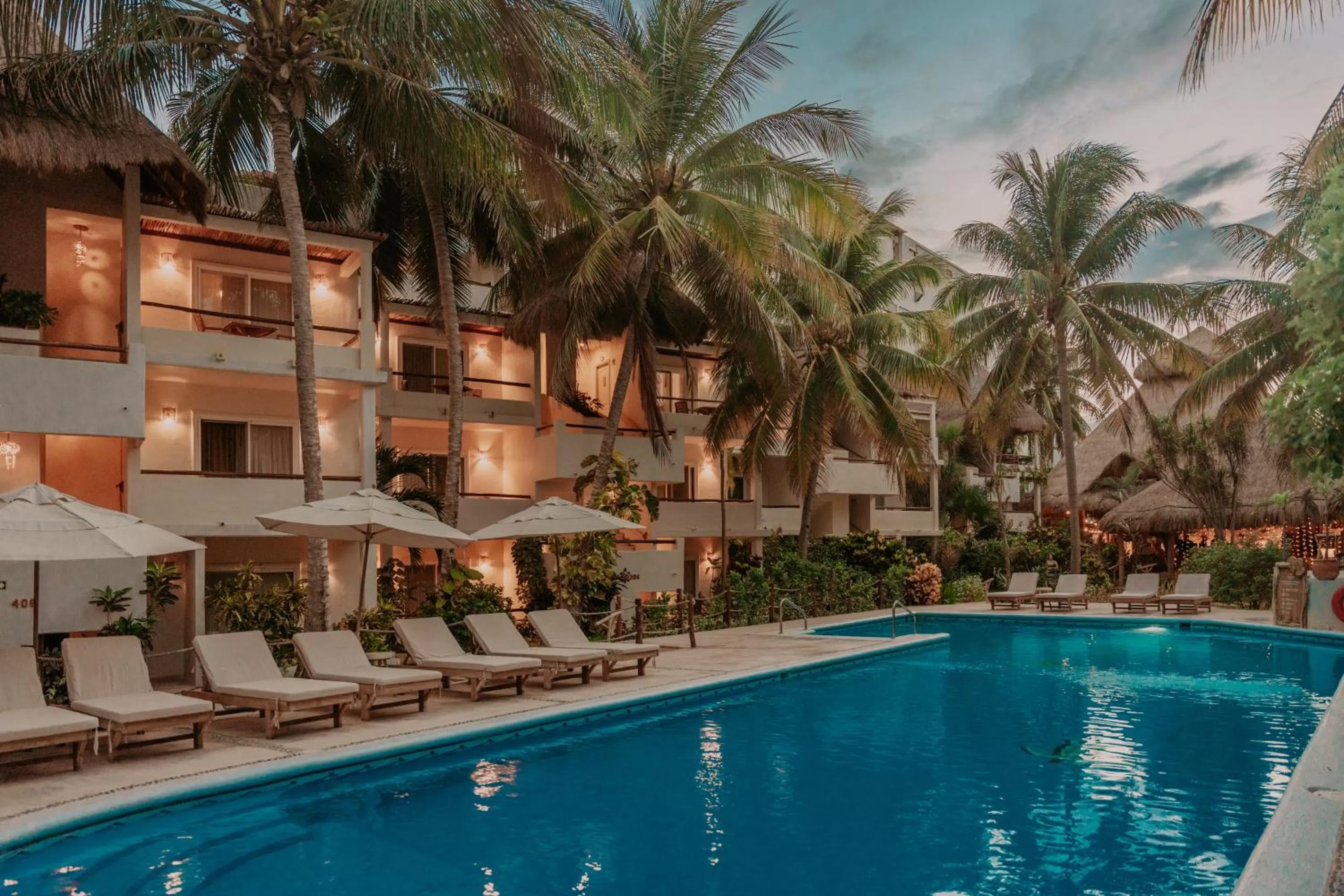 Property building in Petit Lafitte Beach Front Hotel & Bungalows