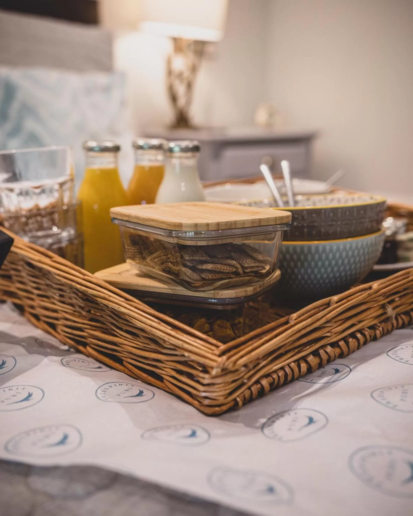 Continental breakfast in The Red Lion at Hellidon