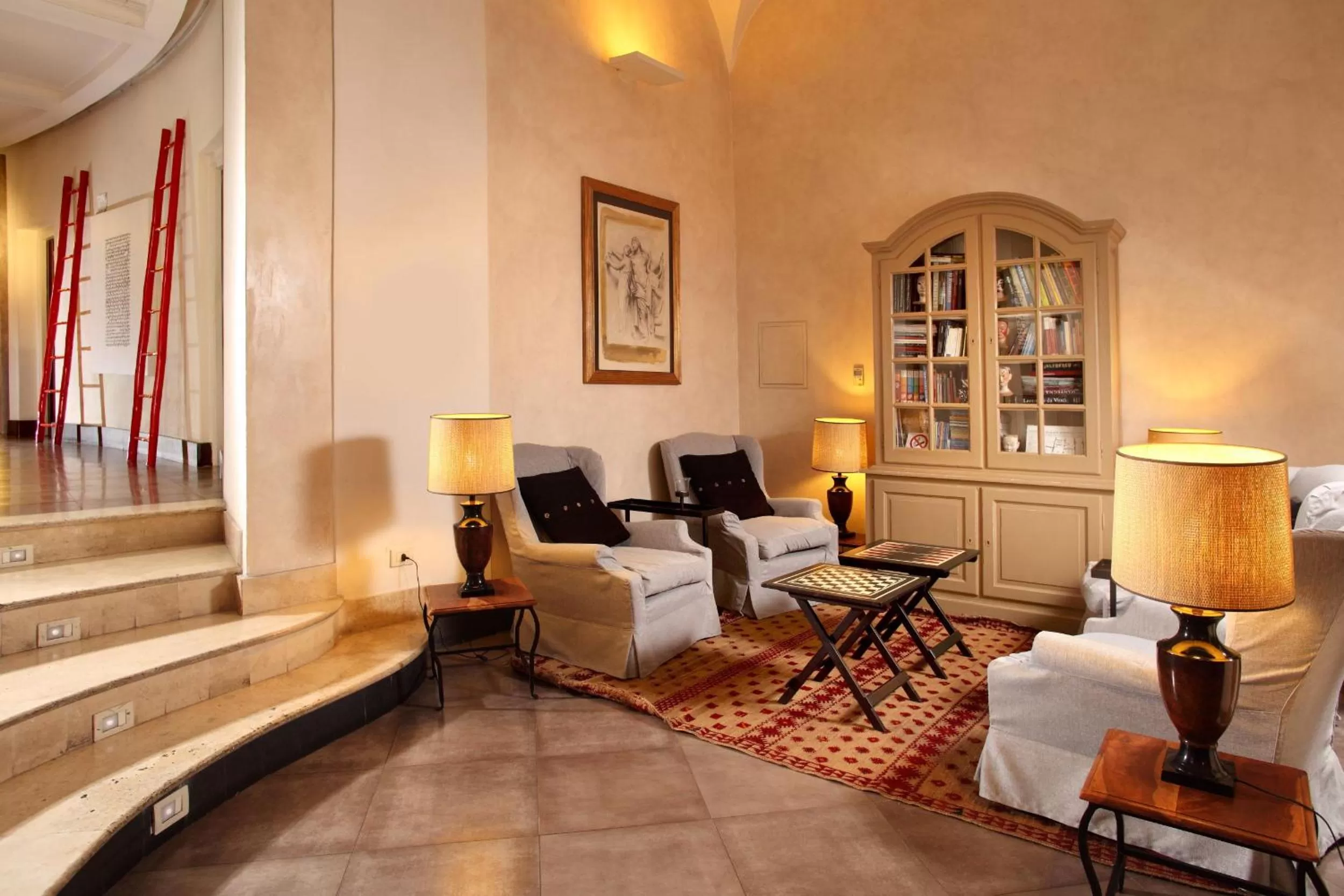 Communal lounge/ TV room in Hotel Adriano