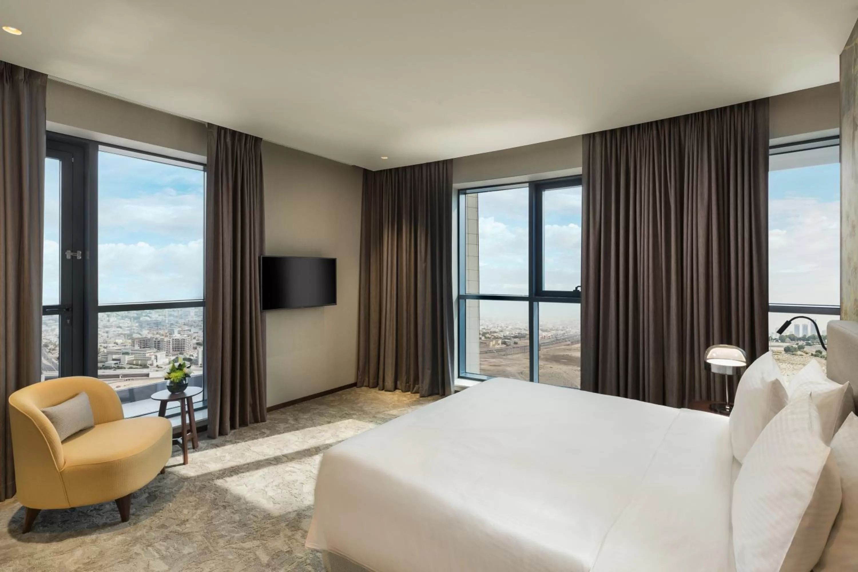 View (from property/room), Bed in Millennium Place Barsha Heights Hotel
