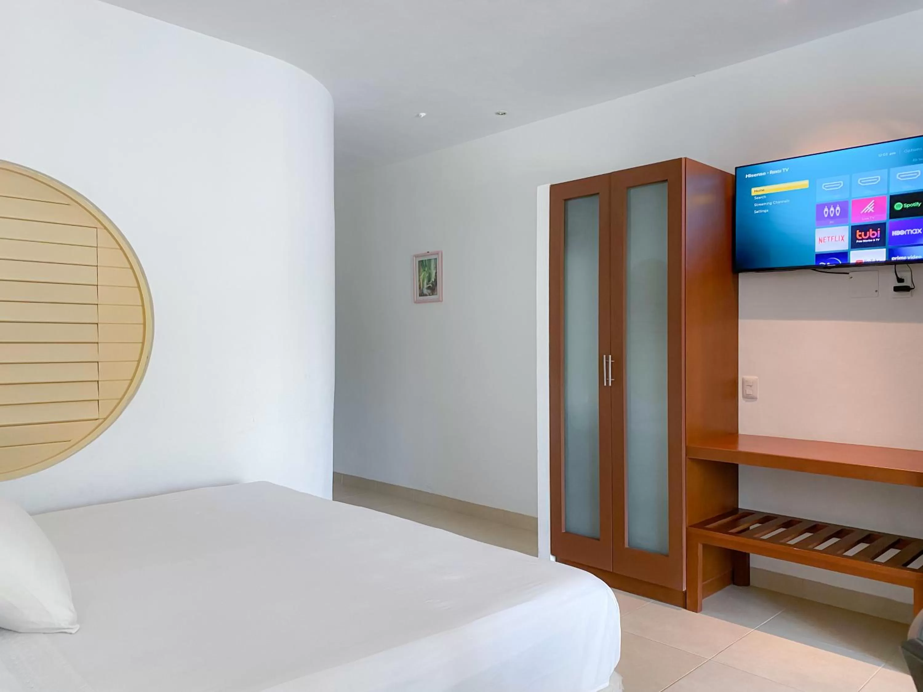 Bed in Maia Suites Cozumel