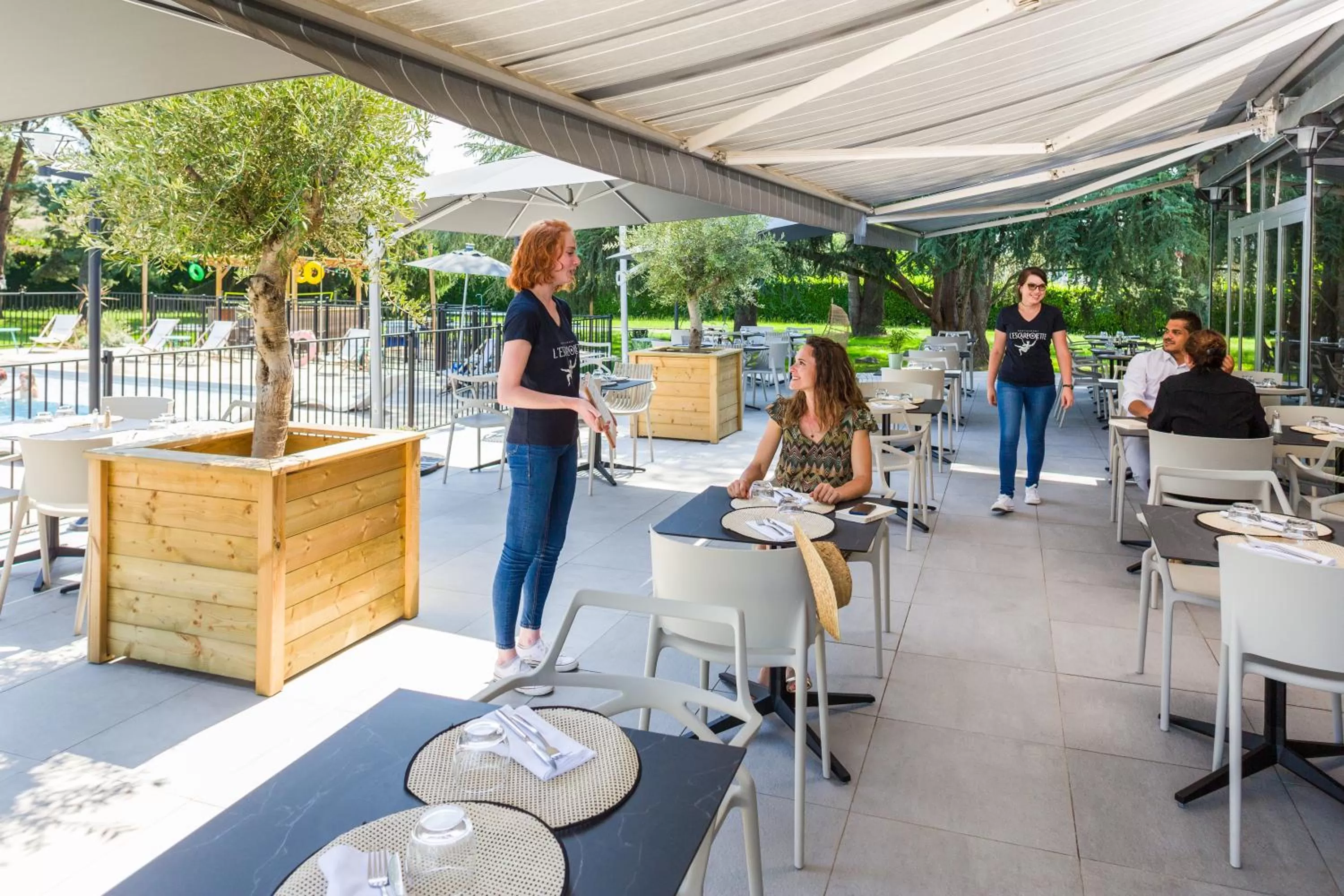 Patio in Novotel Pau Pyrénées